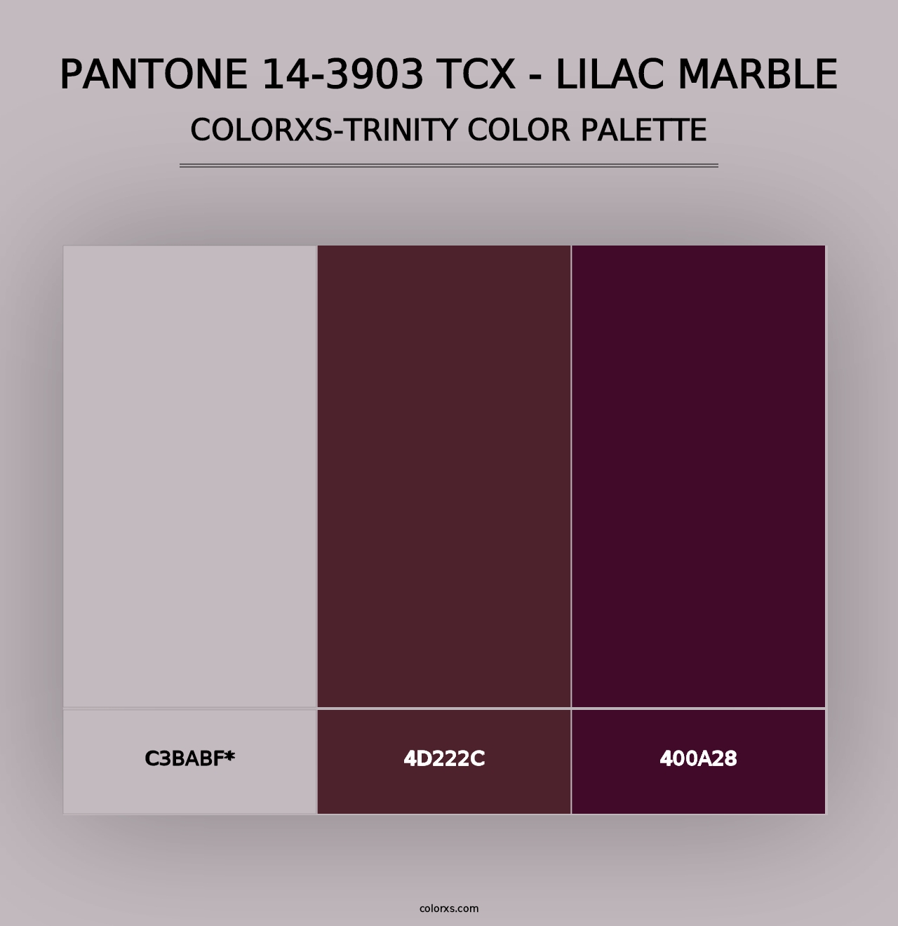 PANTONE 14-3903 TCX - Lilac Marble - Colorxs Trinity Palette