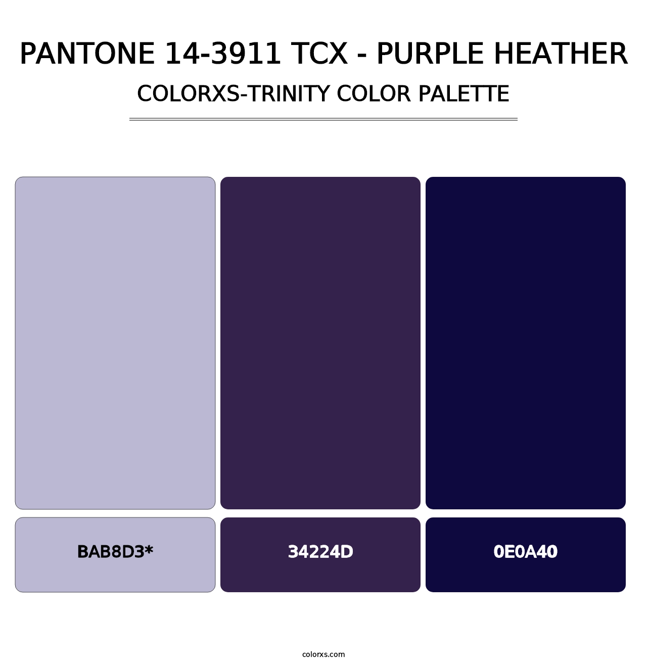 PANTONE 14-3911 TCX - Purple Heather - Colorxs Trinity Palette