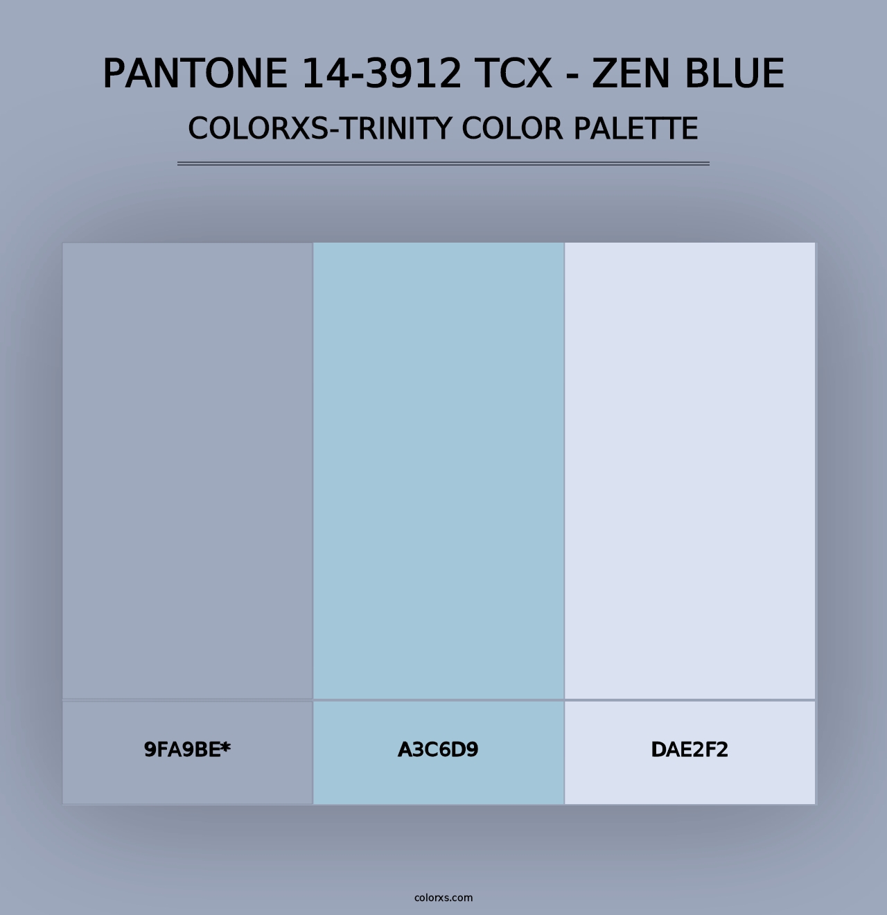 PANTONE 14-3912 TCX - Zen Blue - Colorxs Trinity Palette