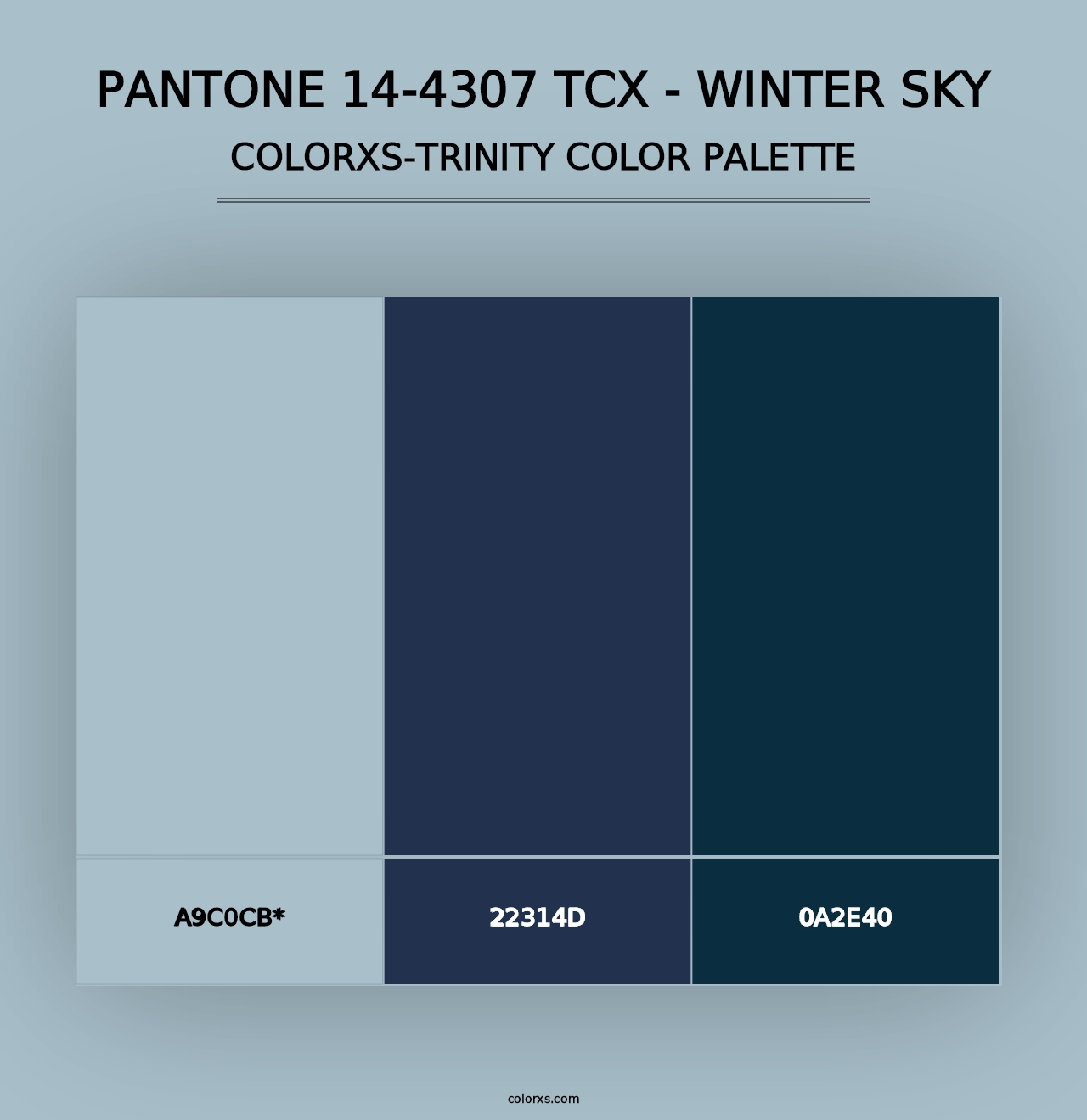 PANTONE 14-4307 TCX - Winter Sky - Colorxs Trinity Palette