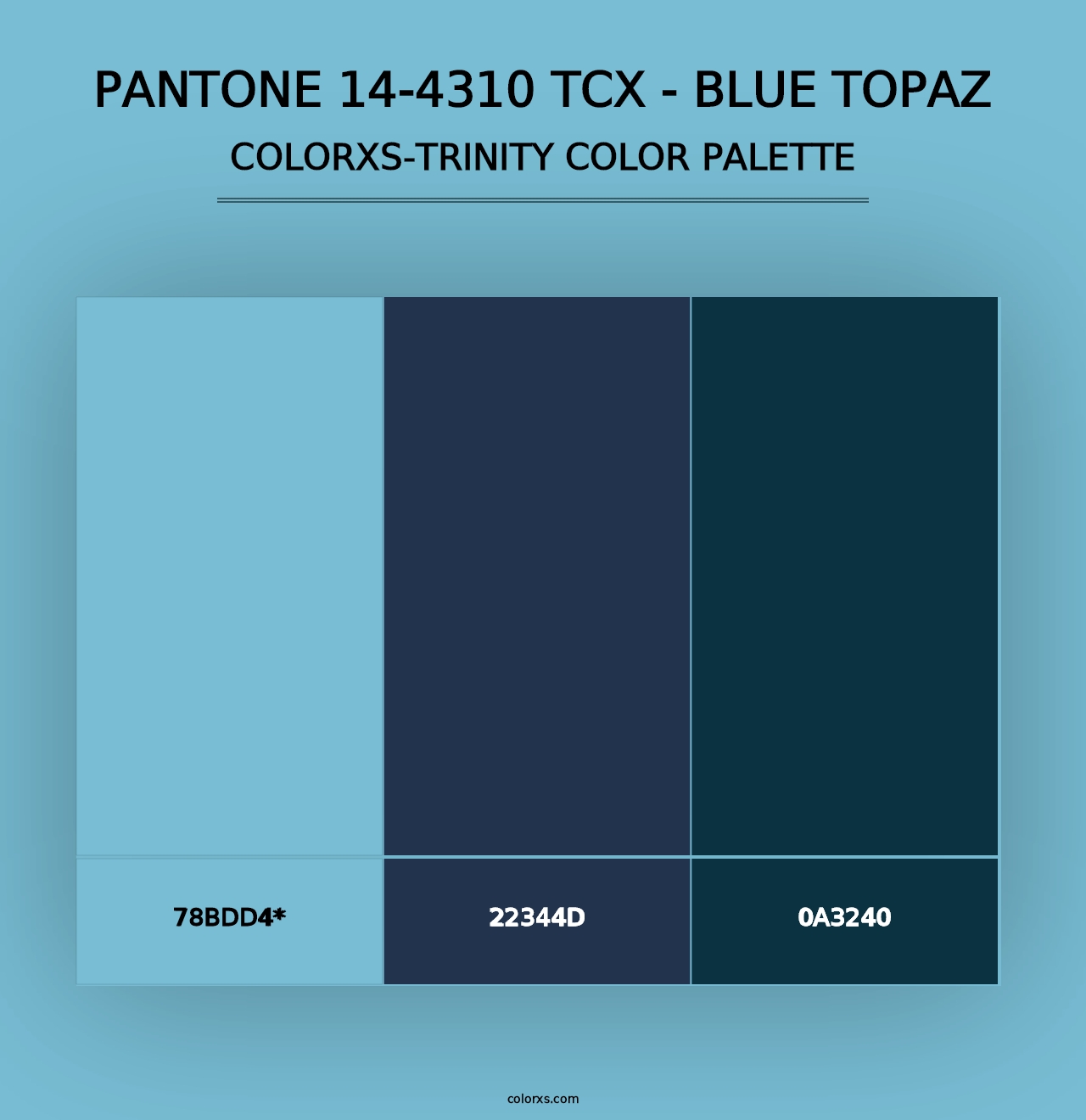 PANTONE 14-4310 TCX - Blue Topaz - Colorxs Trinity Palette