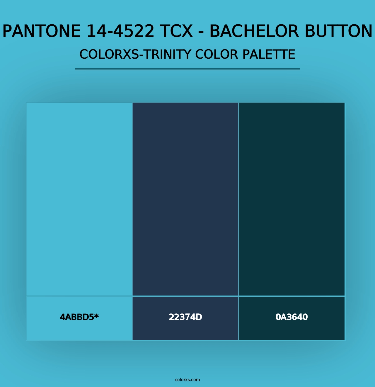 PANTONE 14-4522 TCX - Bachelor Button - Colorxs Trinity Palette