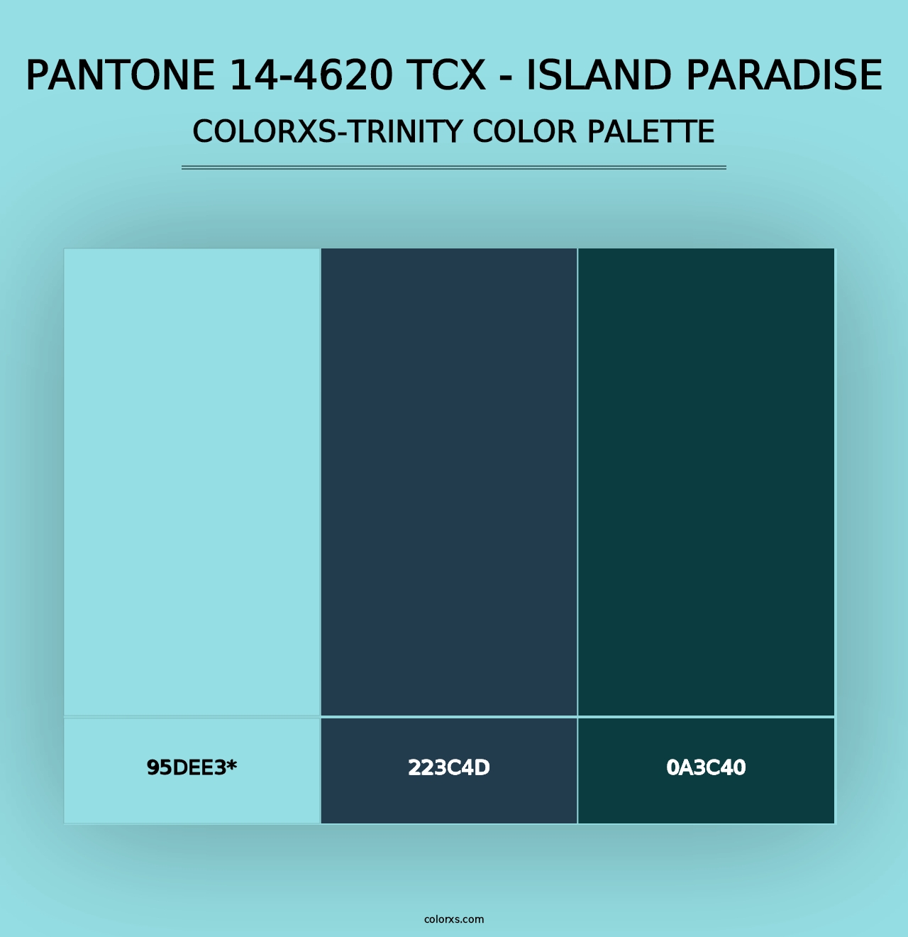 PANTONE 14-4620 TCX - Island Paradise - Colorxs Trinity Palette