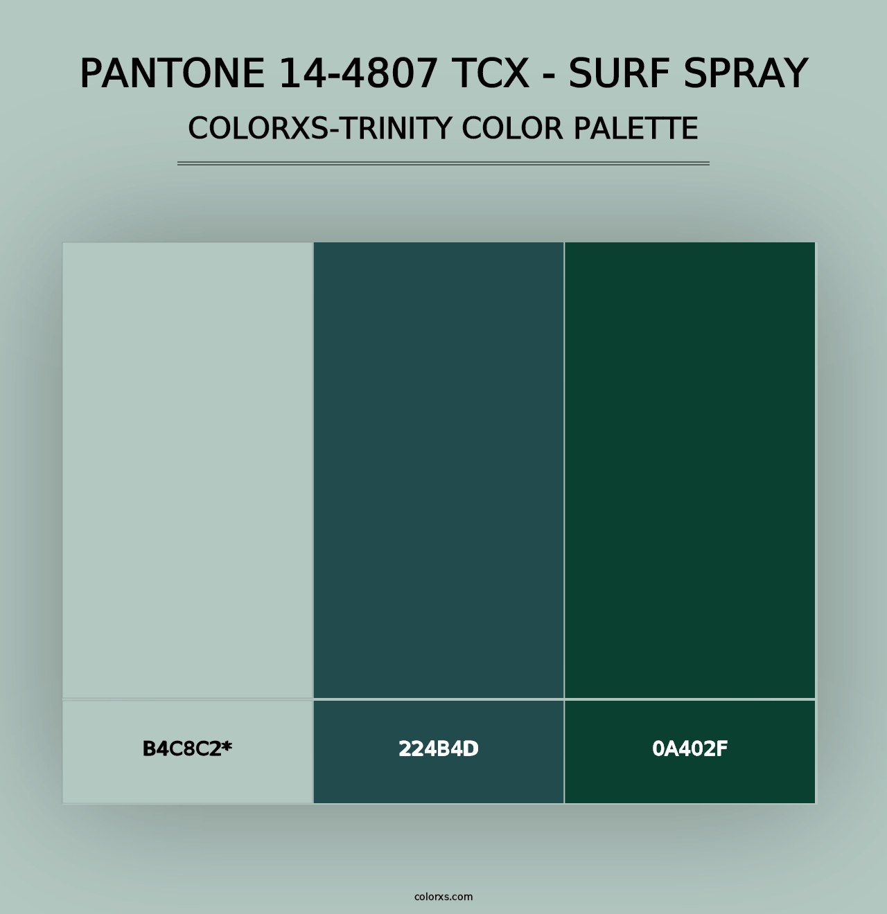 PANTONE 14-4807 TCX - Surf Spray - Colorxs Trinity Palette