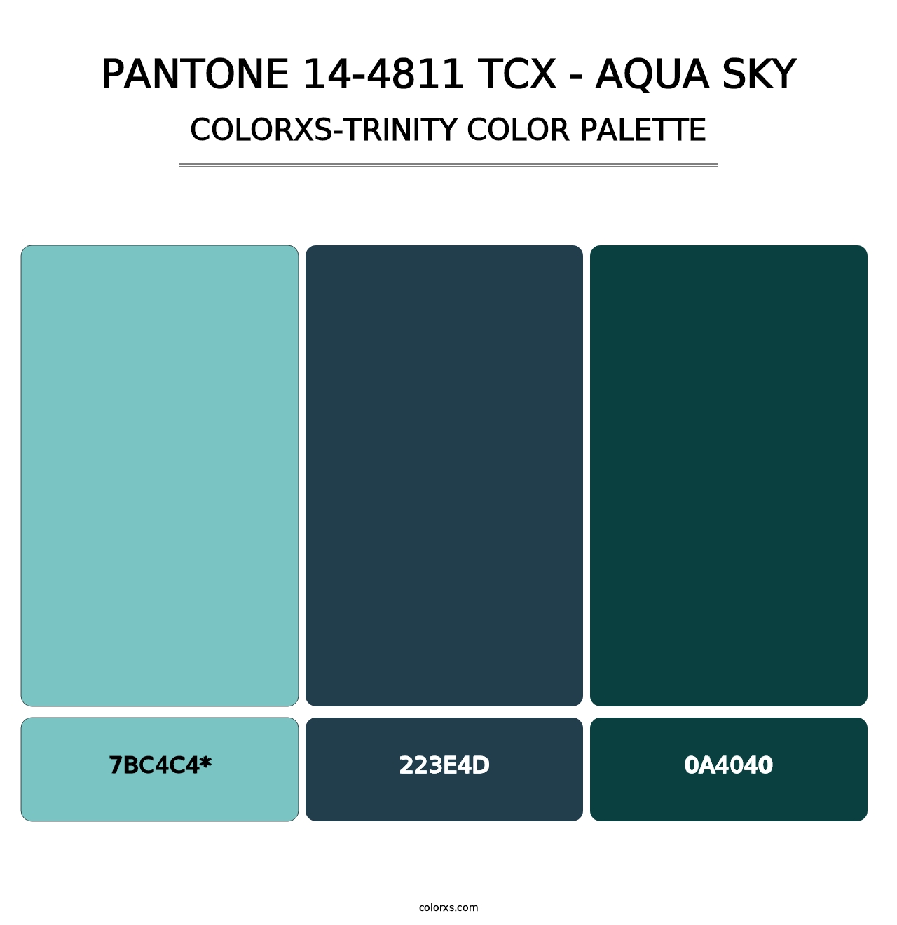 PANTONE 14-4811 TCX - Aqua Sky - Colorxs Trinity Palette