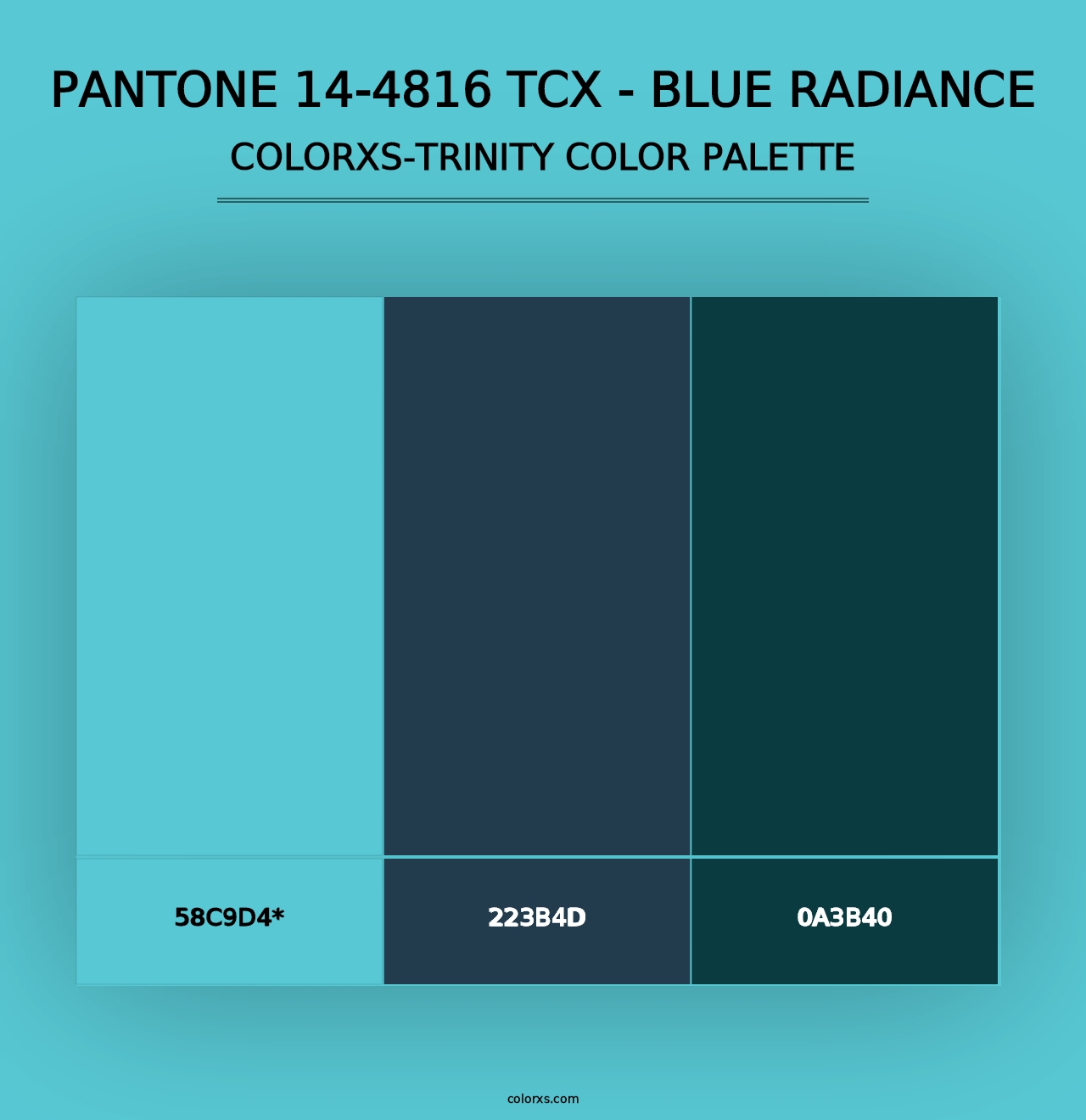 PANTONE 14-4816 TCX - Blue Radiance - Colorxs Trinity Palette