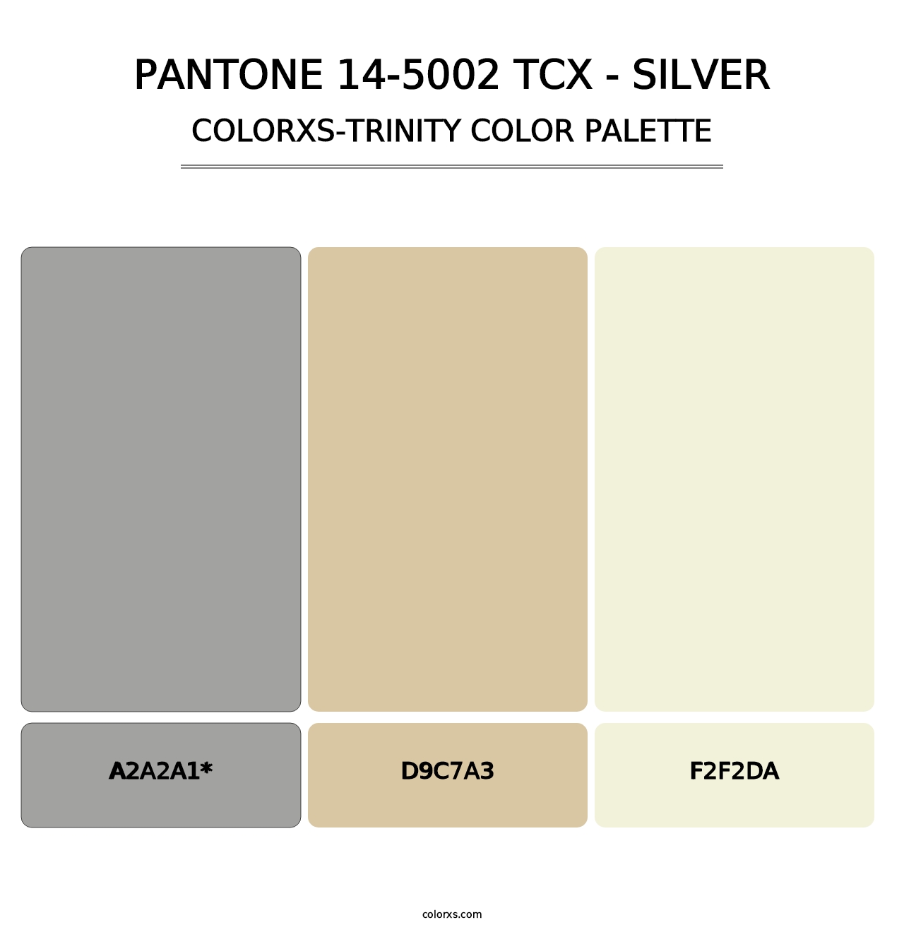 PANTONE 14-5002 TCX - Silver - Colorxs Trinity Palette