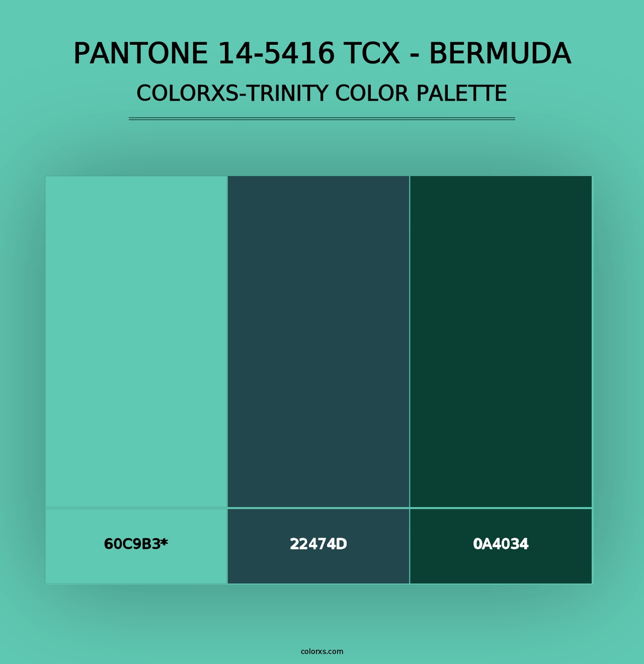 PANTONE 14-5416 TCX - Bermuda - Colorxs Trinity Palette