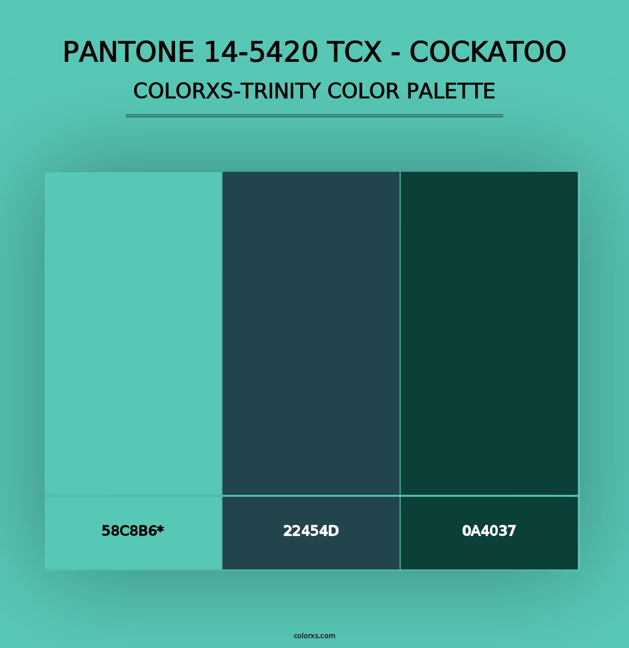 PANTONE 14-5420 TCX - Cockatoo - Colorxs Trinity Palette