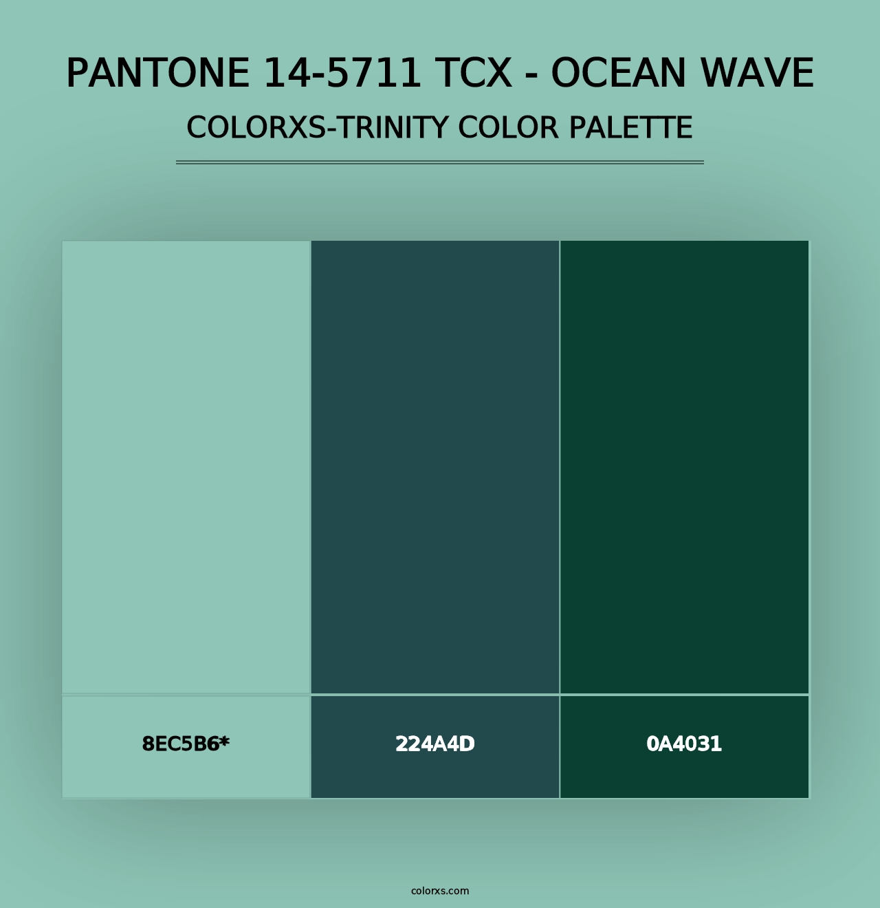 PANTONE 14-5711 TCX - Ocean Wave - Colorxs Trinity Palette