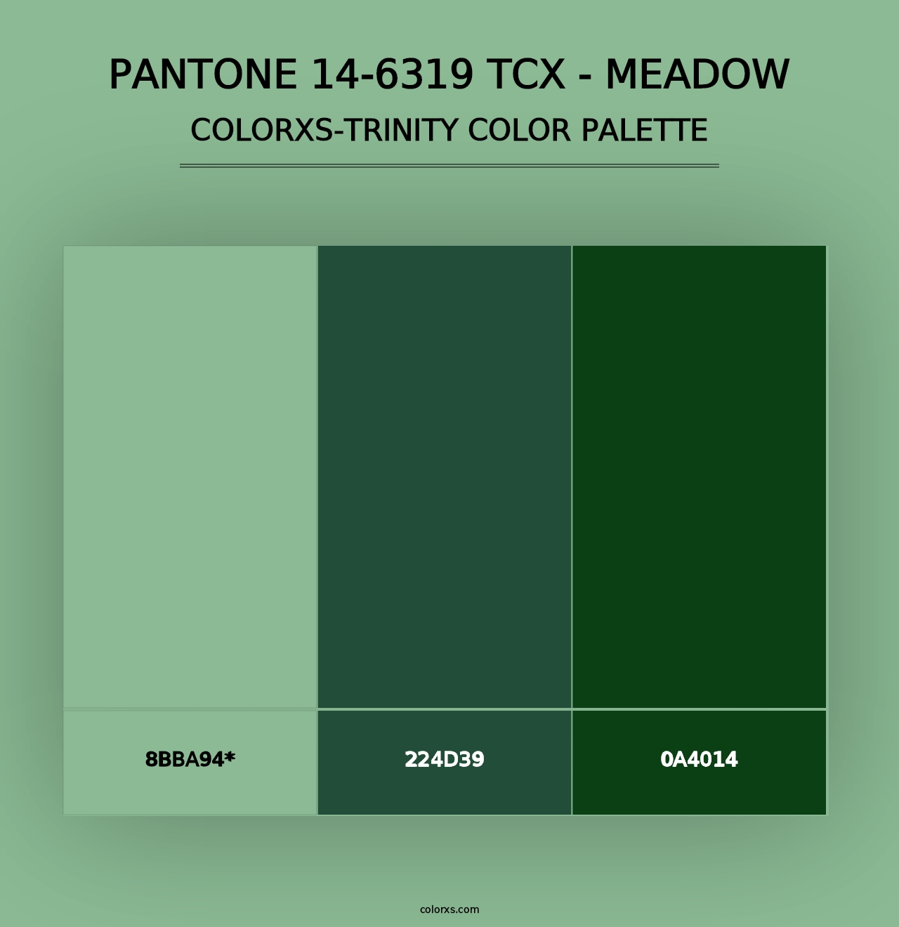 PANTONE 14-6319 TCX - Meadow - Colorxs Trinity Palette