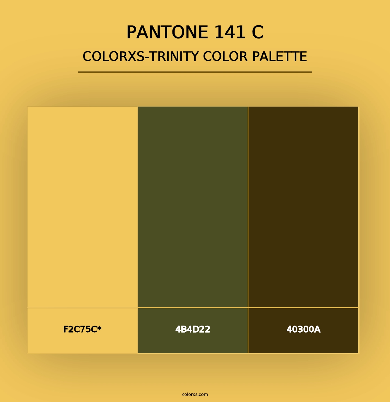 PANTONE 141 C - Colorxs Trinity Palette