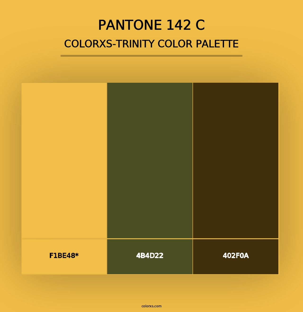 PANTONE 142 C - Colorxs Trinity Palette