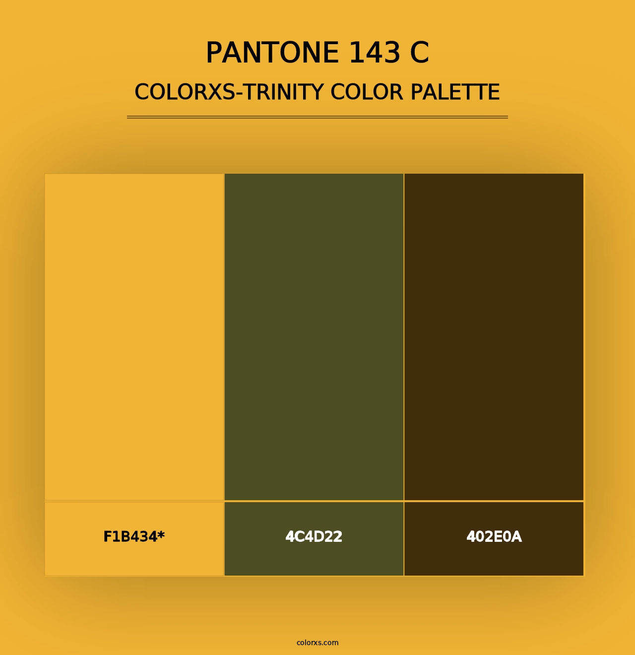 PANTONE 143 C - Colorxs Trinity Palette