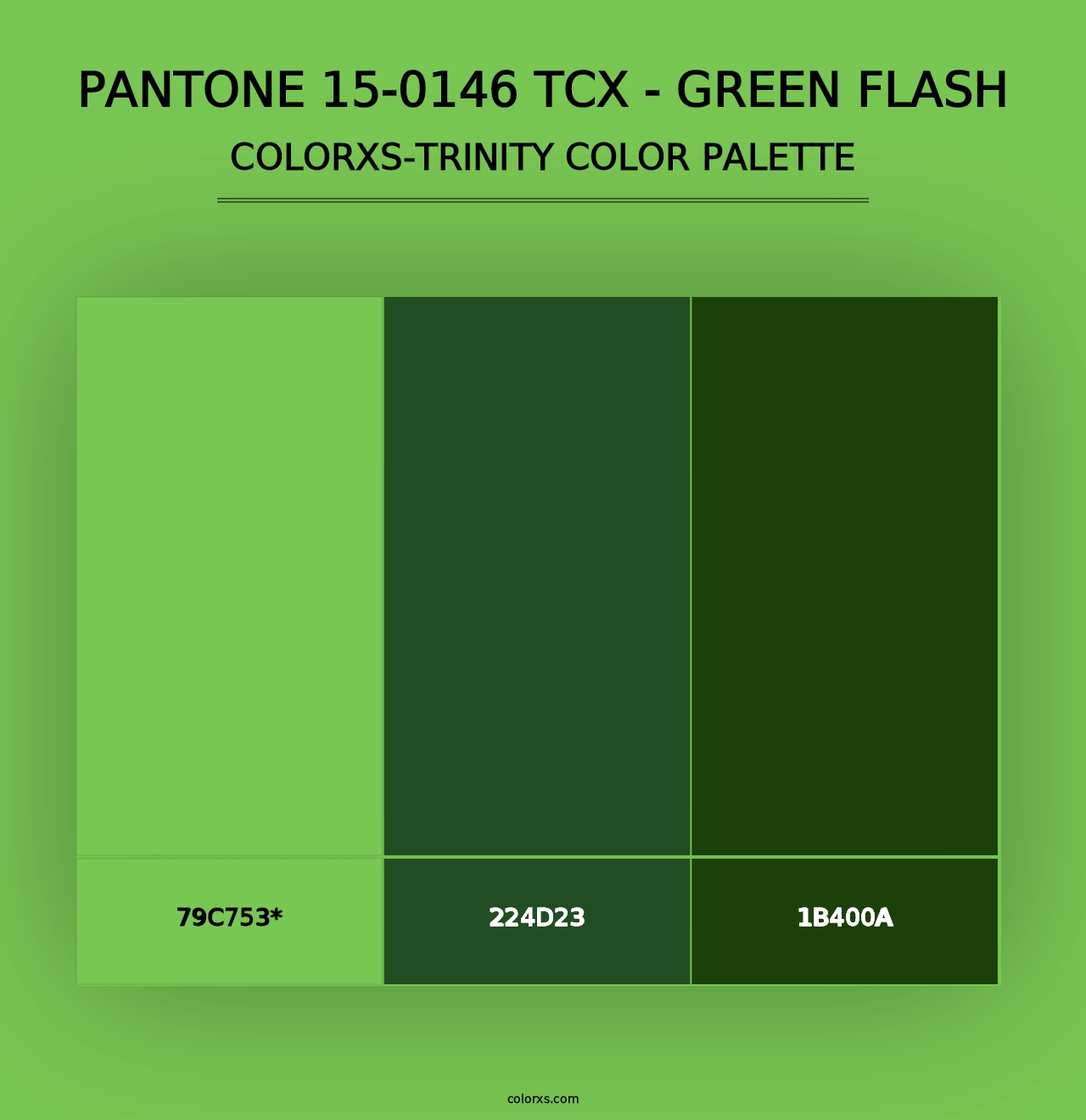 PANTONE 15-0146 TCX - Green Flash - Colorxs Trinity Palette