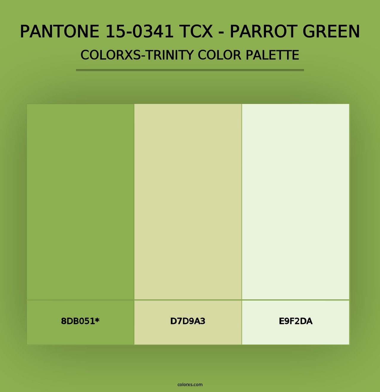 PANTONE 15-0341 TCX - Parrot Green - Colorxs Trinity Palette