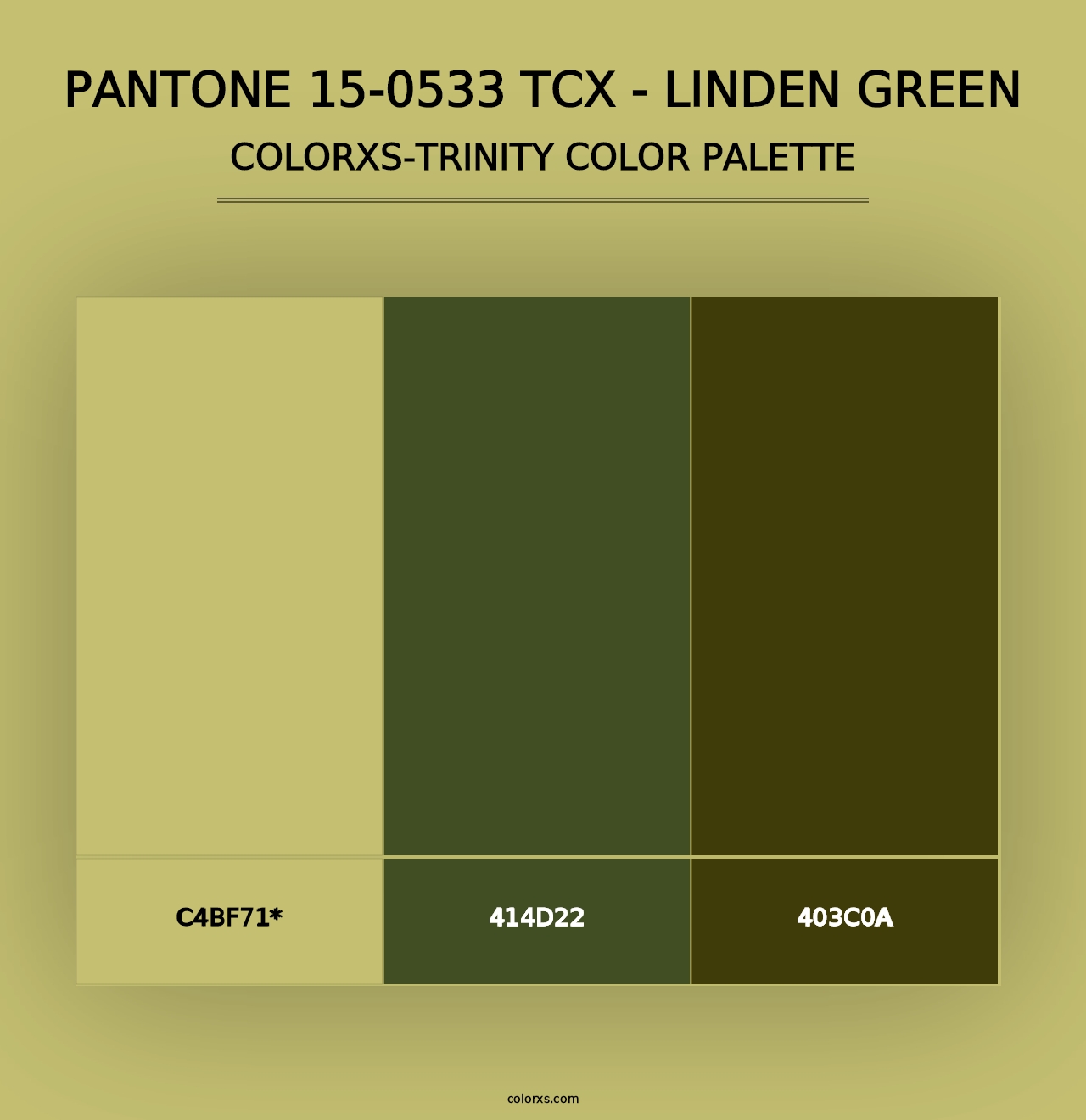 PANTONE 15-0533 TCX - Linden Green - Colorxs Trinity Palette