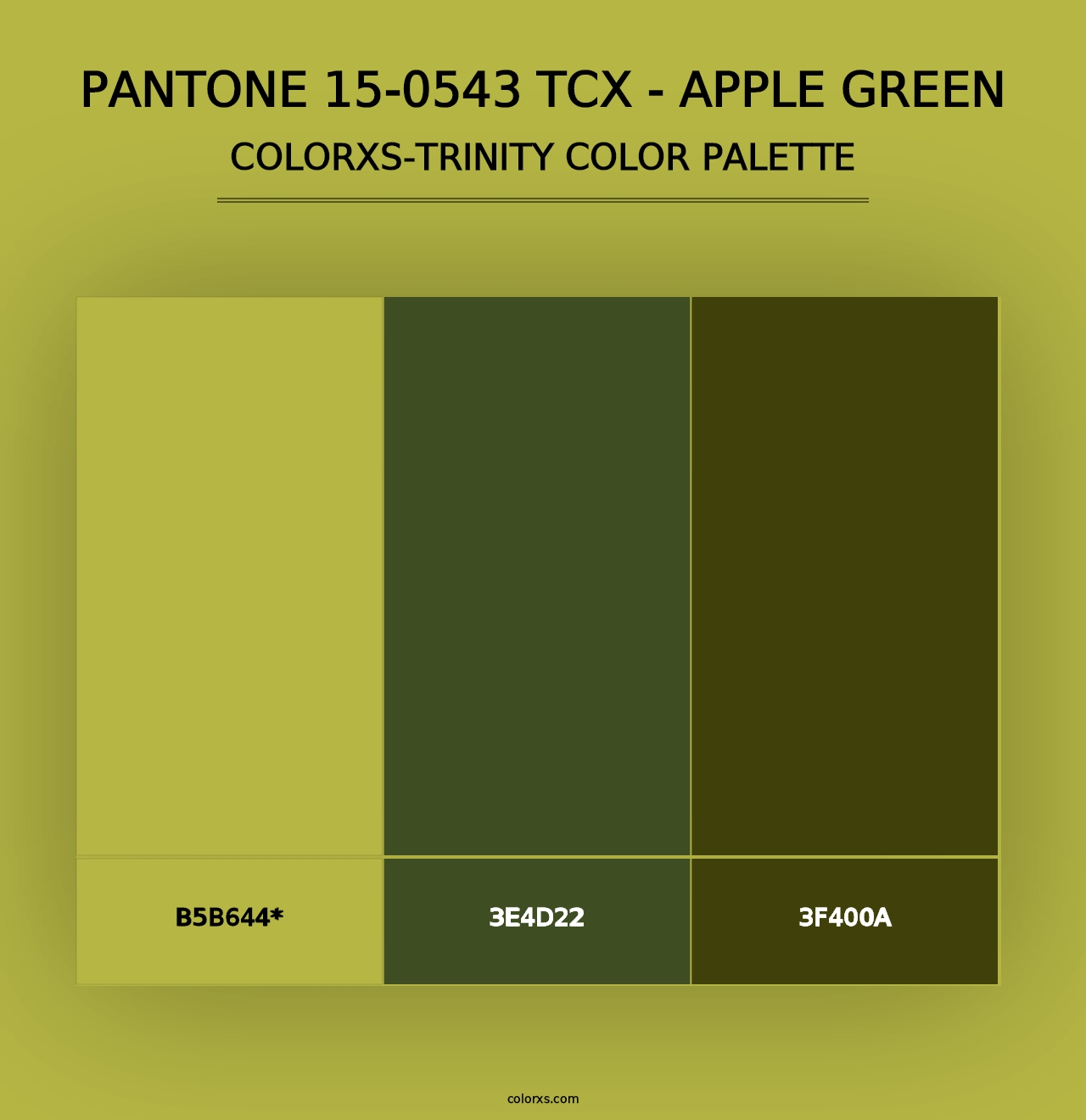 PANTONE 15-0543 TCX - Apple Green - Colorxs Trinity Palette