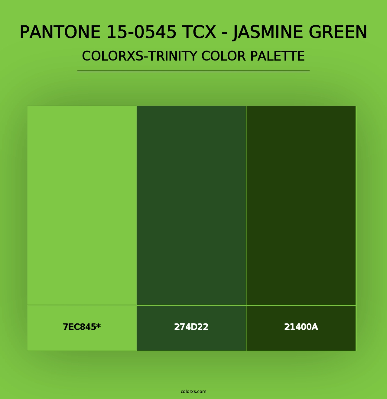 PANTONE 15-0545 TCX - Jasmine Green - Colorxs Trinity Palette