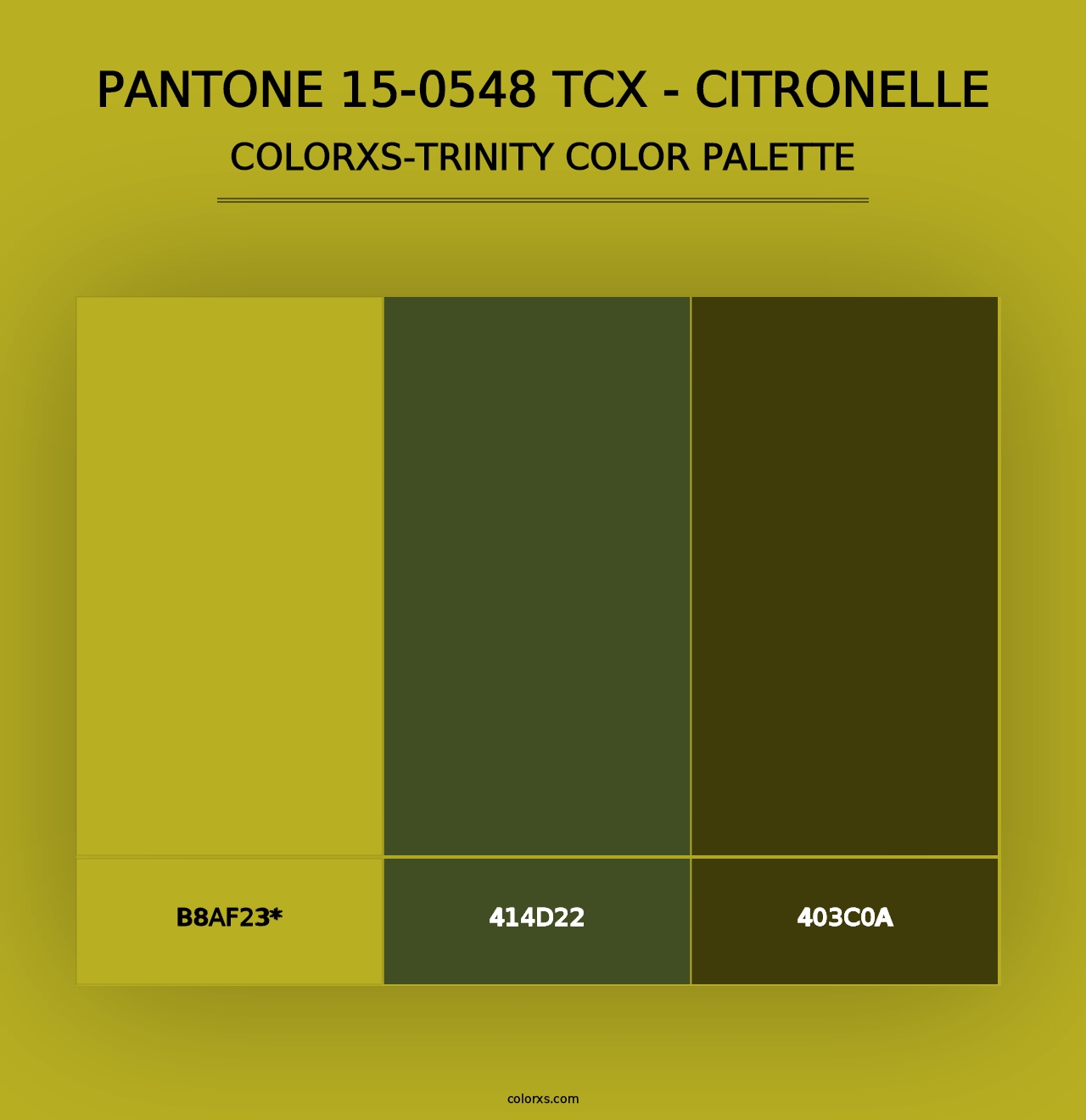 PANTONE 15-0548 TCX - Citronelle - Colorxs Trinity Palette