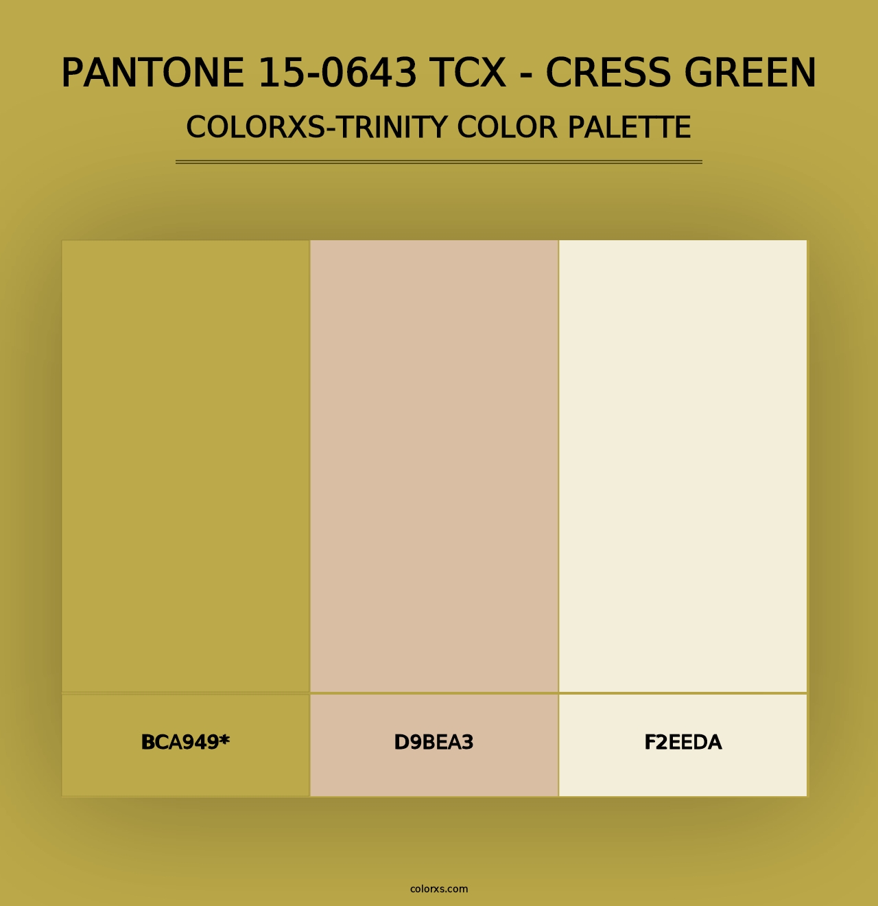 PANTONE 15-0643 TCX - Cress Green - Colorxs Trinity Palette