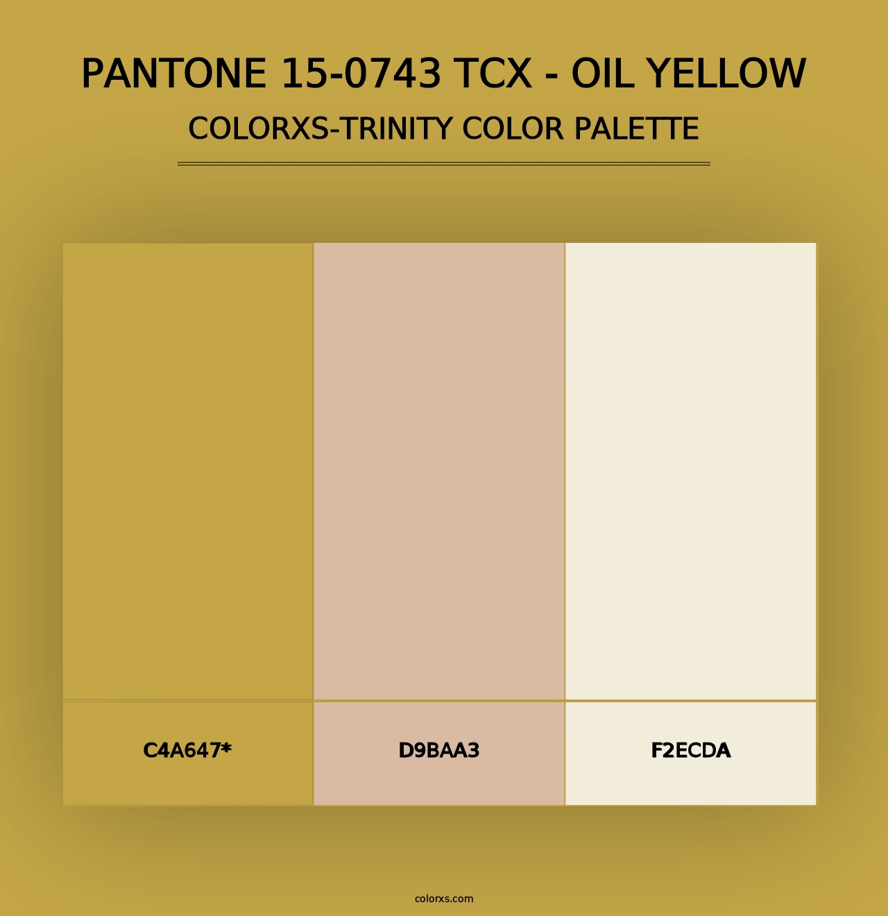 PANTONE 15-0743 TCX - Oil Yellow - Colorxs Trinity Palette