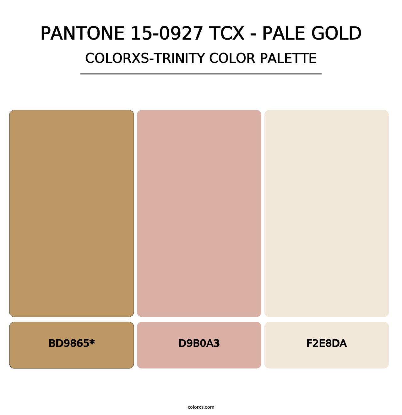 PANTONE 15-0927 TCX - Pale Gold - Colorxs Trinity Palette