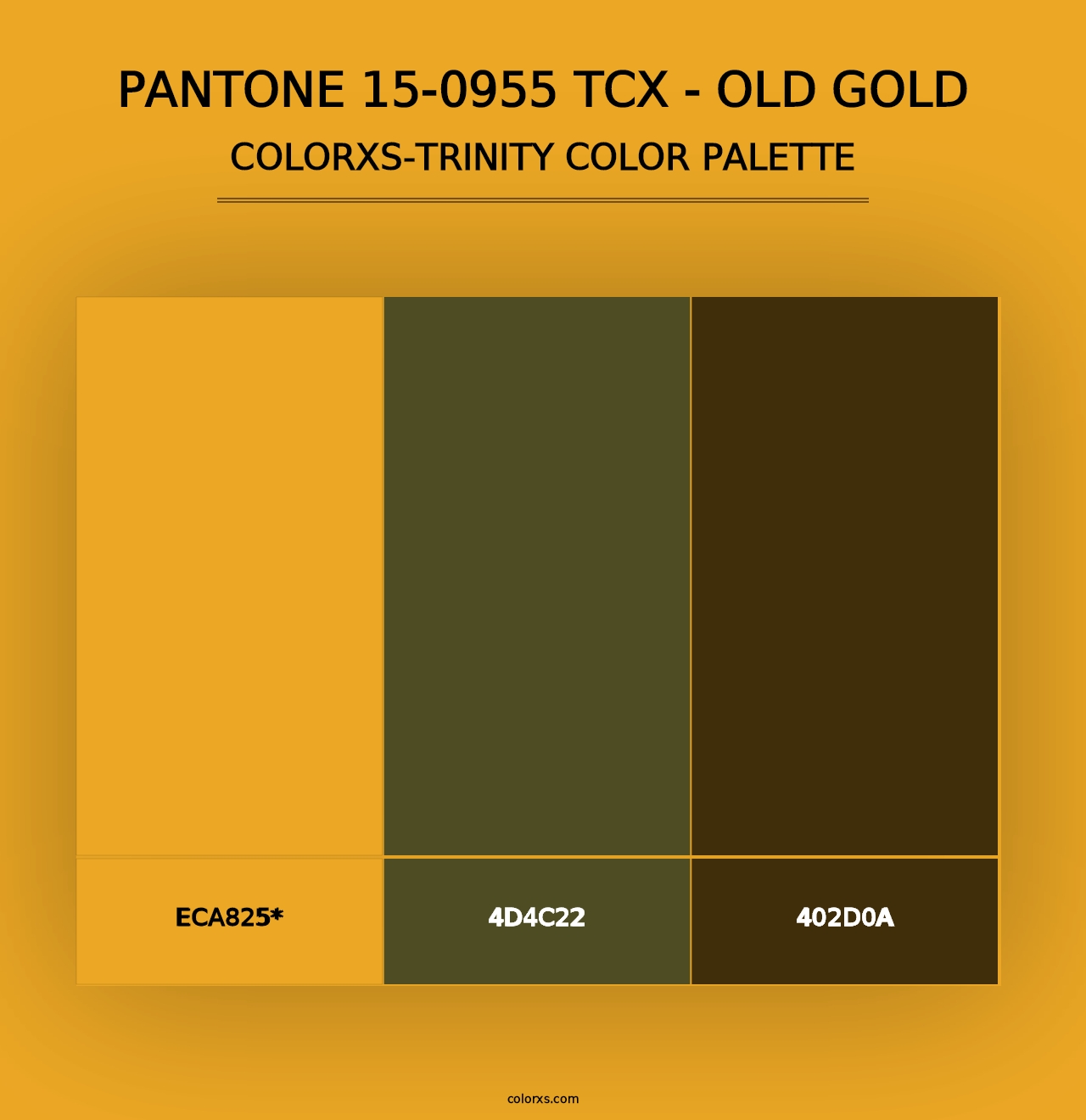 PANTONE 15-0955 TCX - Old Gold - Colorxs Trinity Palette