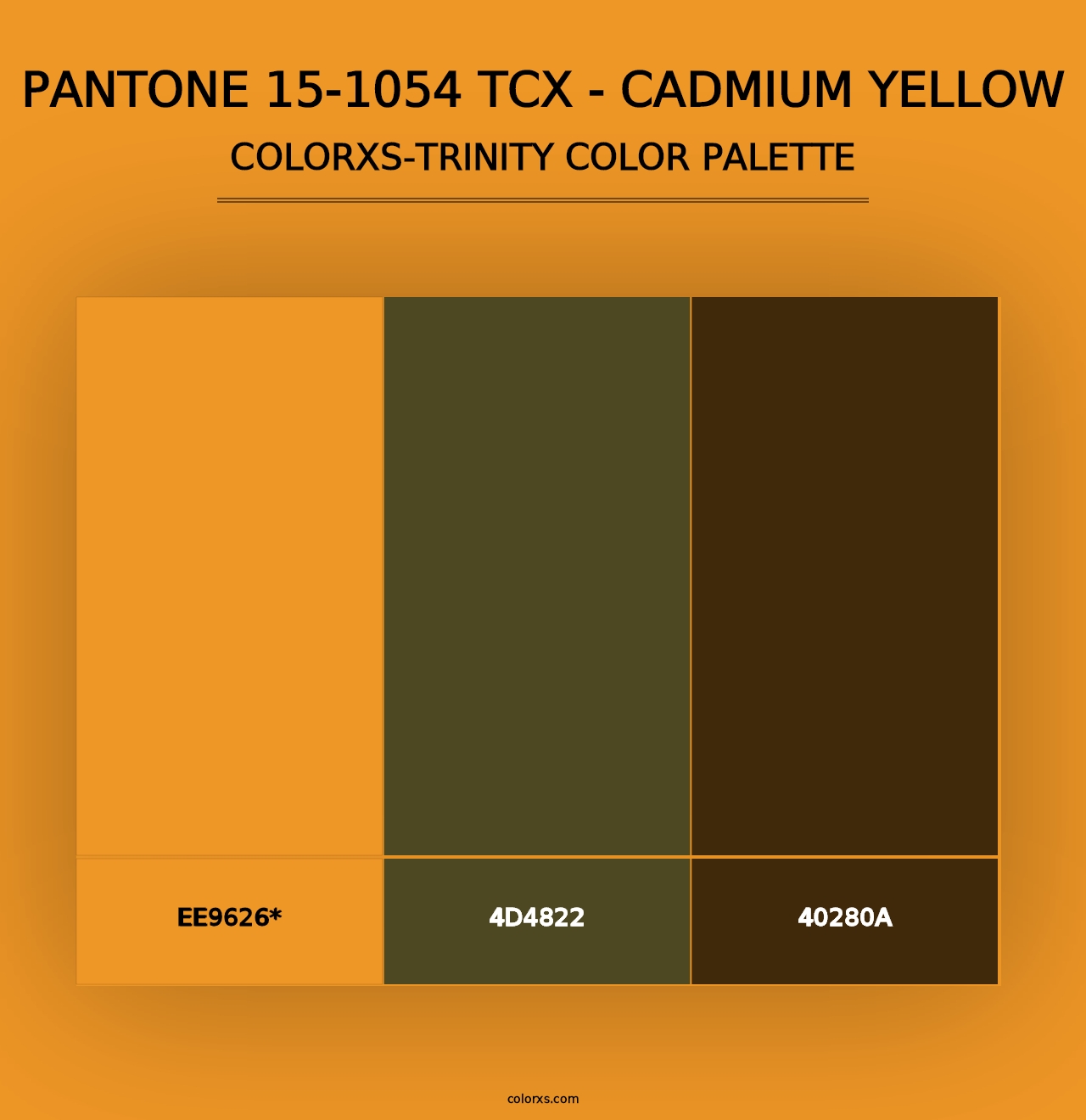 PANTONE 15-1054 TCX - Cadmium Yellow - Colorxs Trinity Palette