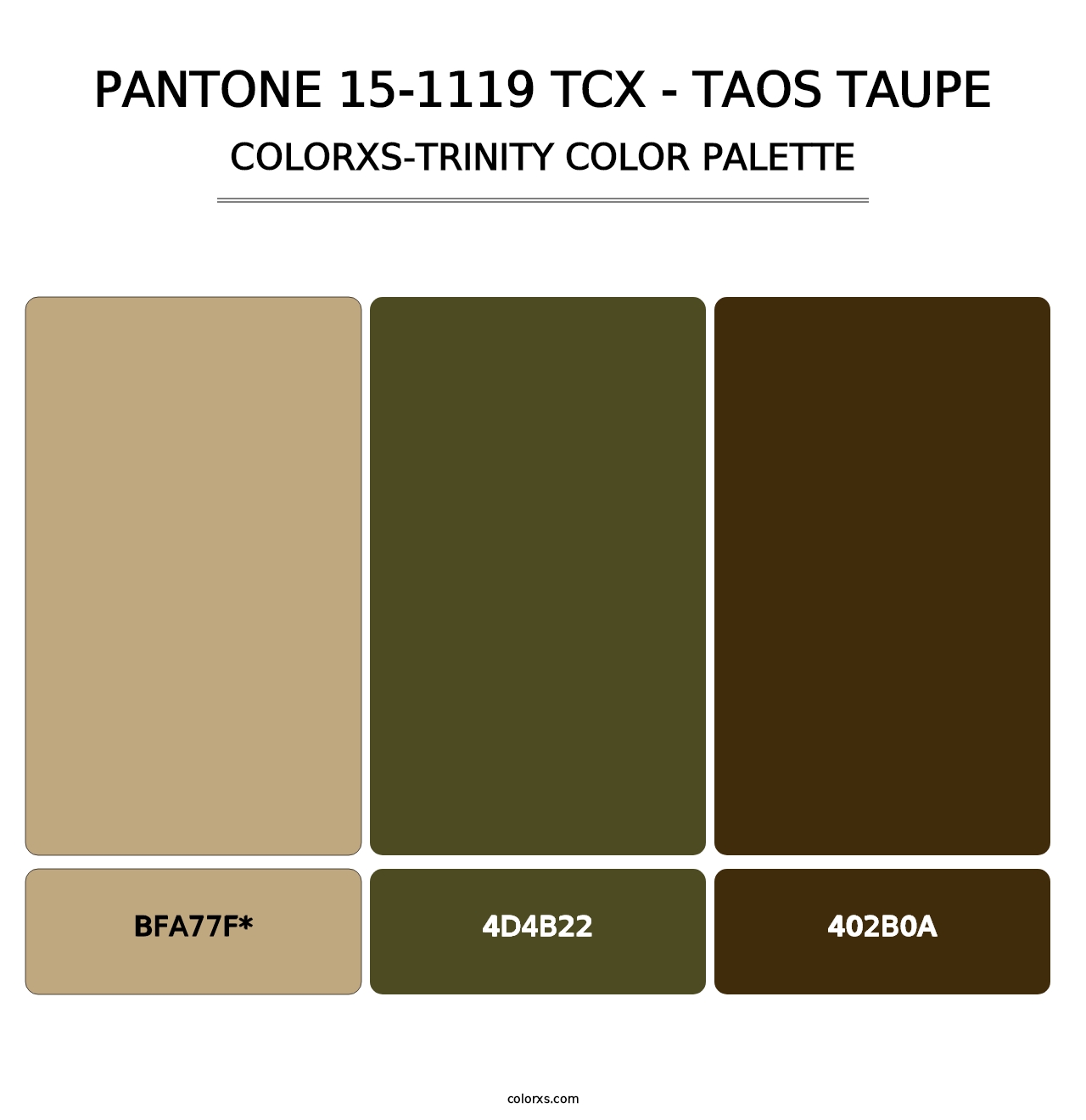 PANTONE 15-1119 TCX - Taos Taupe - Colorxs Trinity Palette