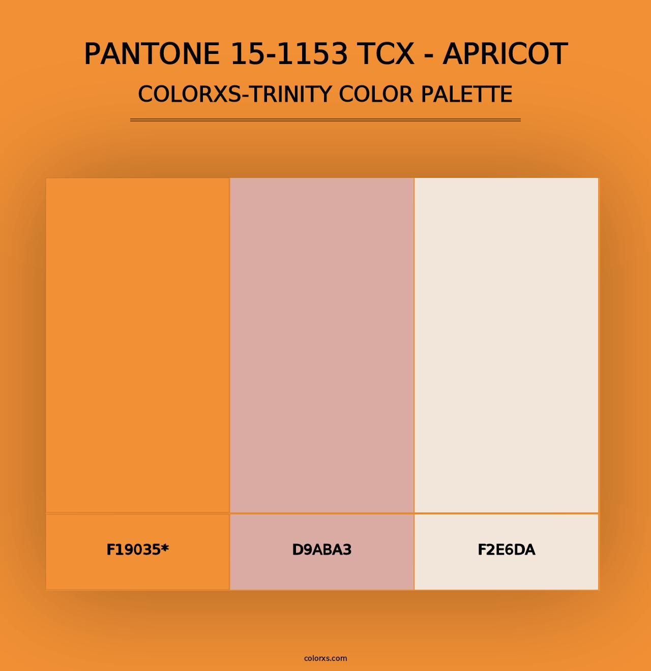 PANTONE 15-1153 TCX - Apricot - Colorxs Trinity Palette