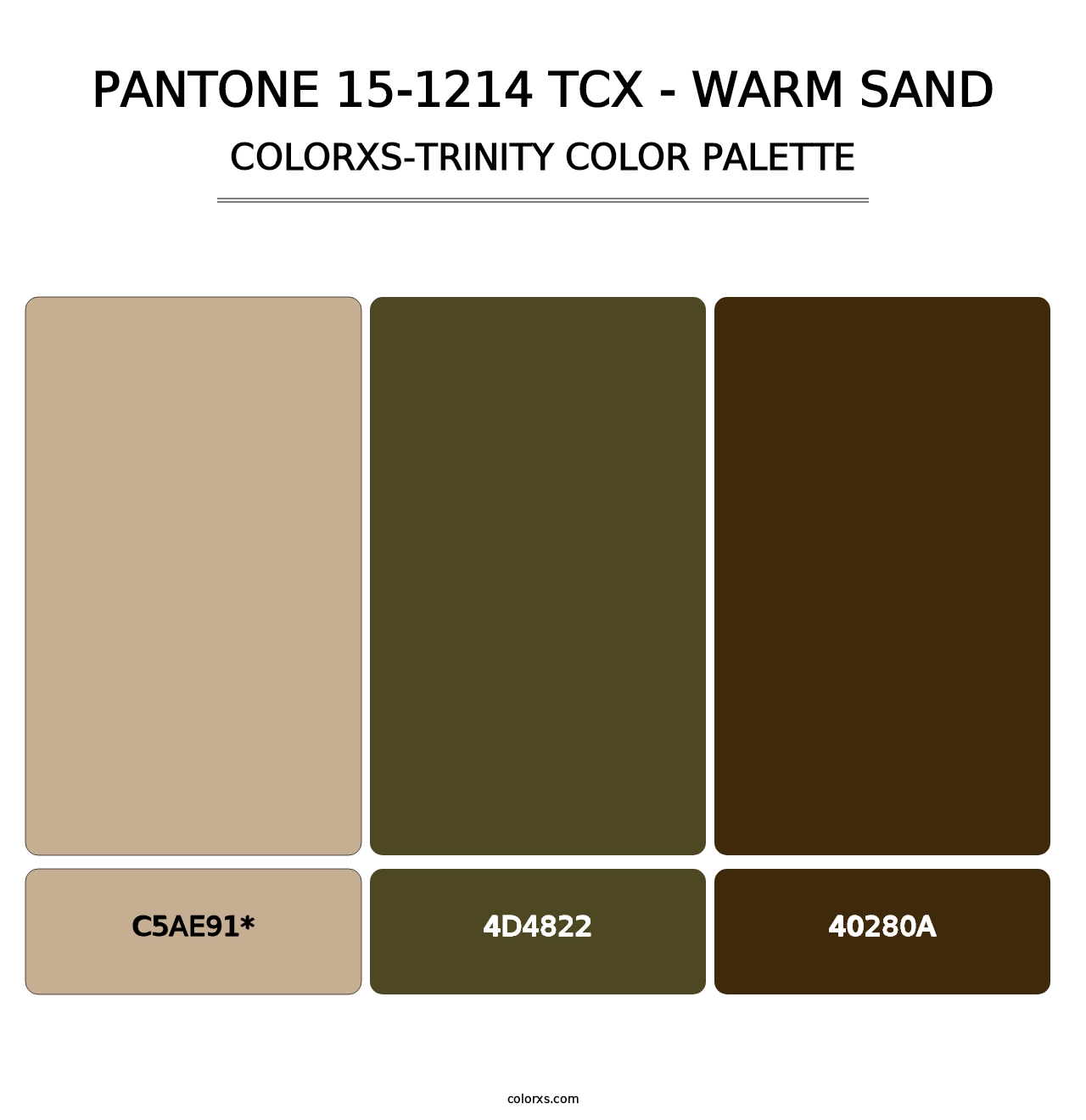 PANTONE 15-1214 TCX - Warm Sand - Colorxs Trinity Palette