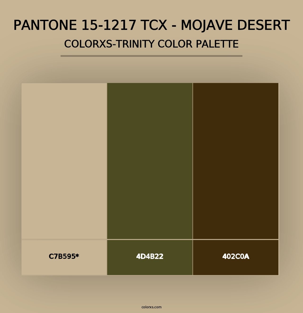 PANTONE 15-1217 TCX - Mojave Desert - Colorxs Trinity Palette