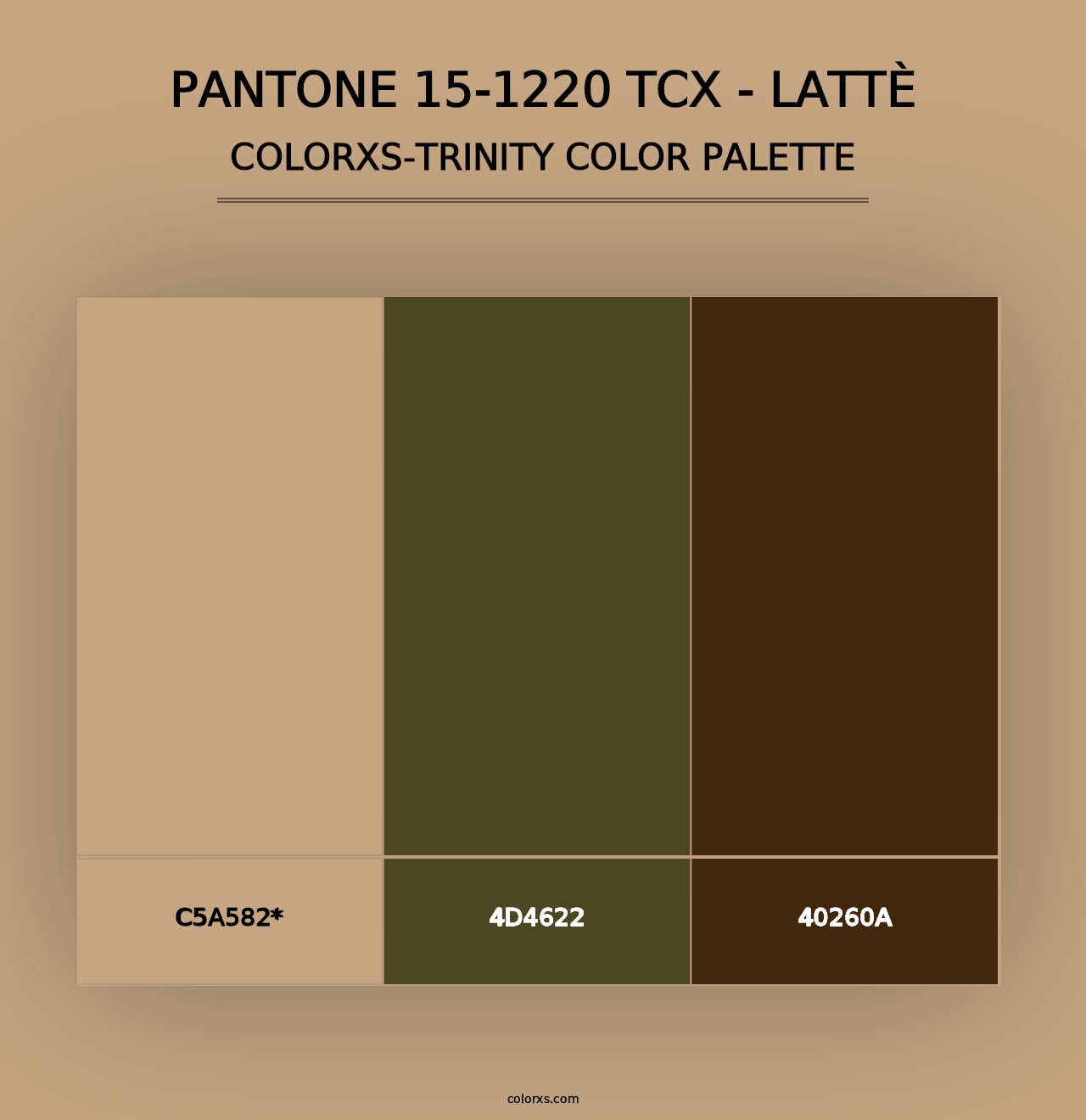 PANTONE 15-1220 TCX - Lattè - Colorxs Trinity Palette