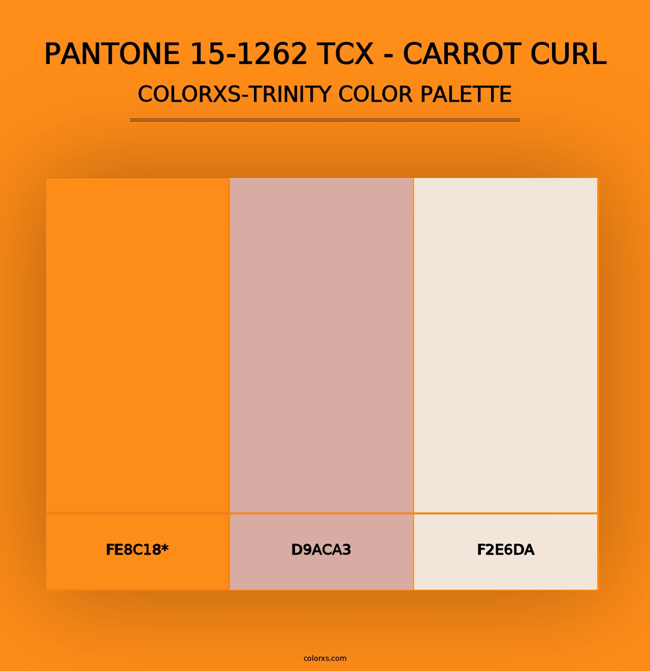 PANTONE 15-1262 TCX - Carrot Curl - Colorxs Trinity Palette