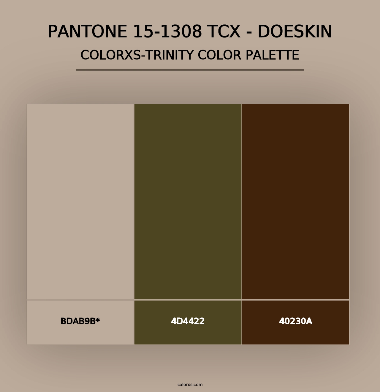 PANTONE 15-1308 TCX - Doeskin - Colorxs Trinity Palette