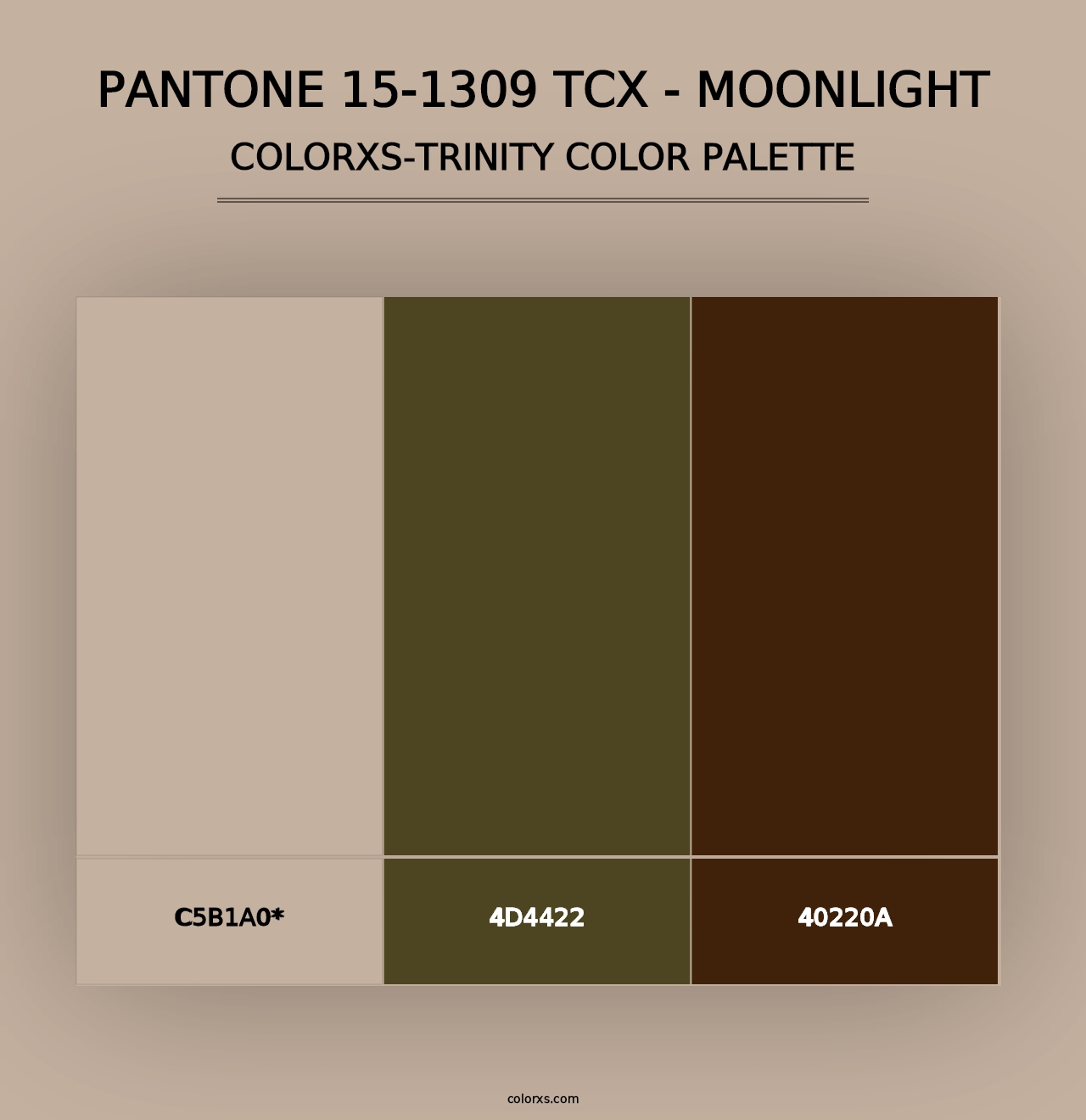 PANTONE 15-1309 TCX - Moonlight - Colorxs Trinity Palette