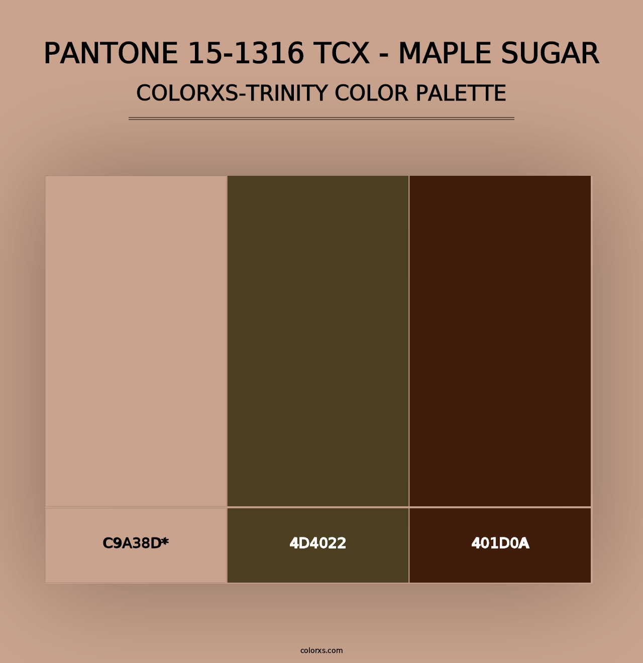 PANTONE 15-1316 TCX - Maple Sugar - Colorxs Trinity Palette