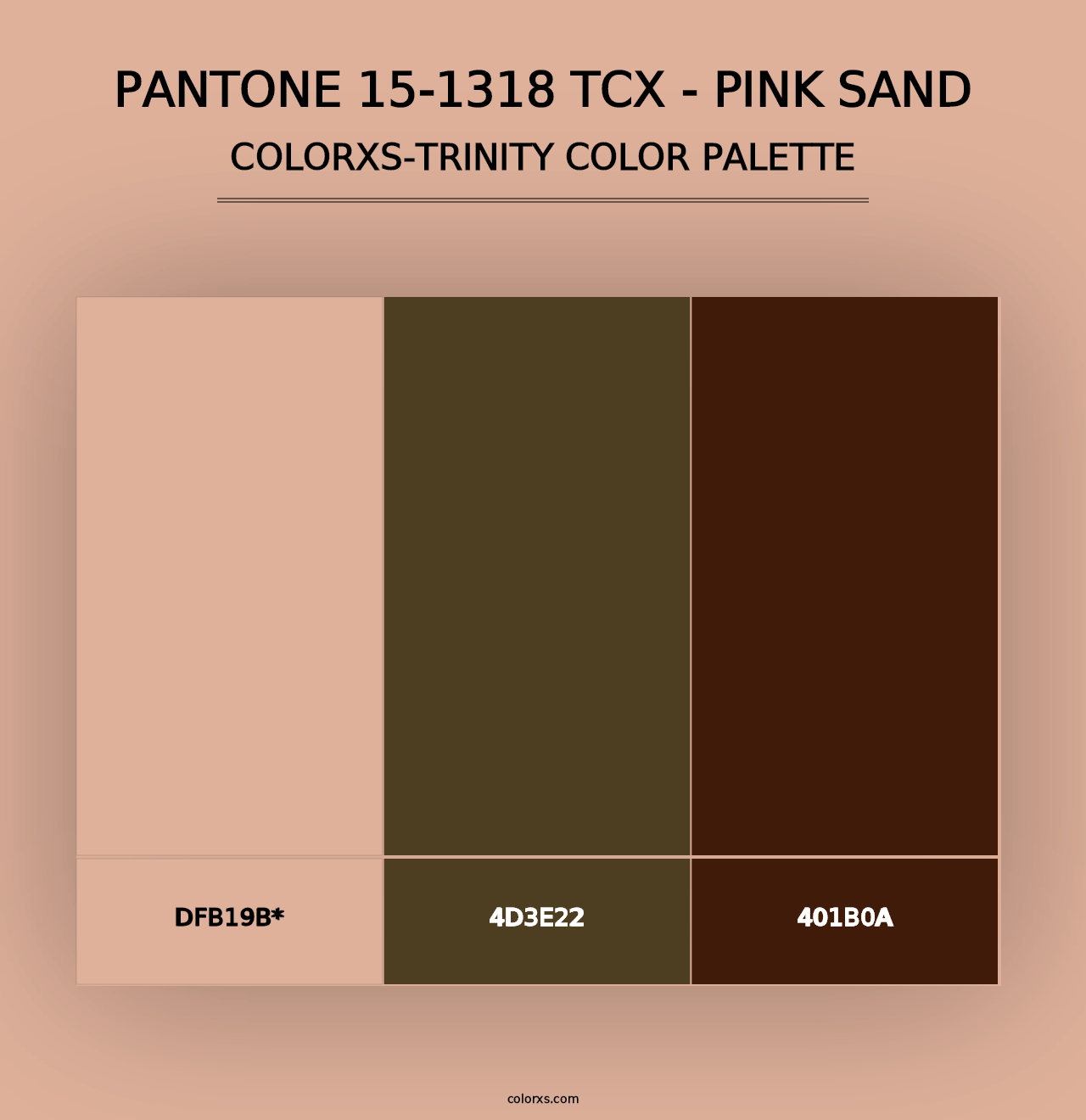 PANTONE 15-1318 TCX - Pink Sand - Colorxs Trinity Palette