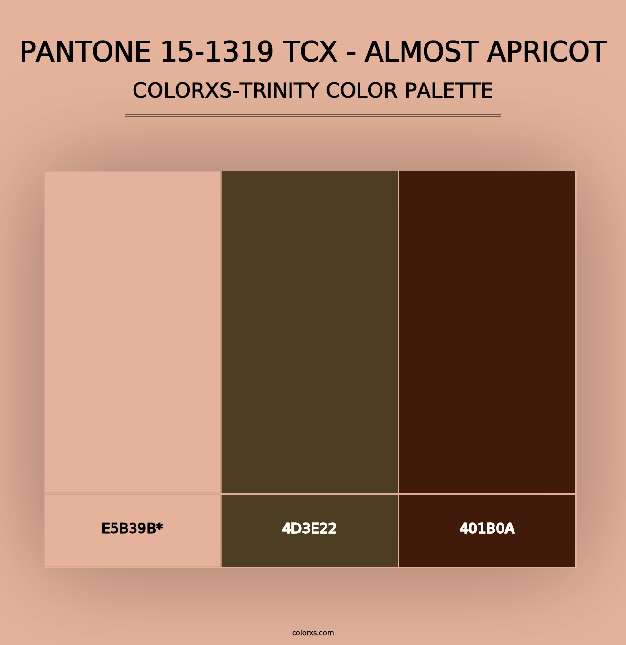 PANTONE 15-1319 TCX - Almost Apricot - Colorxs Trinity Palette