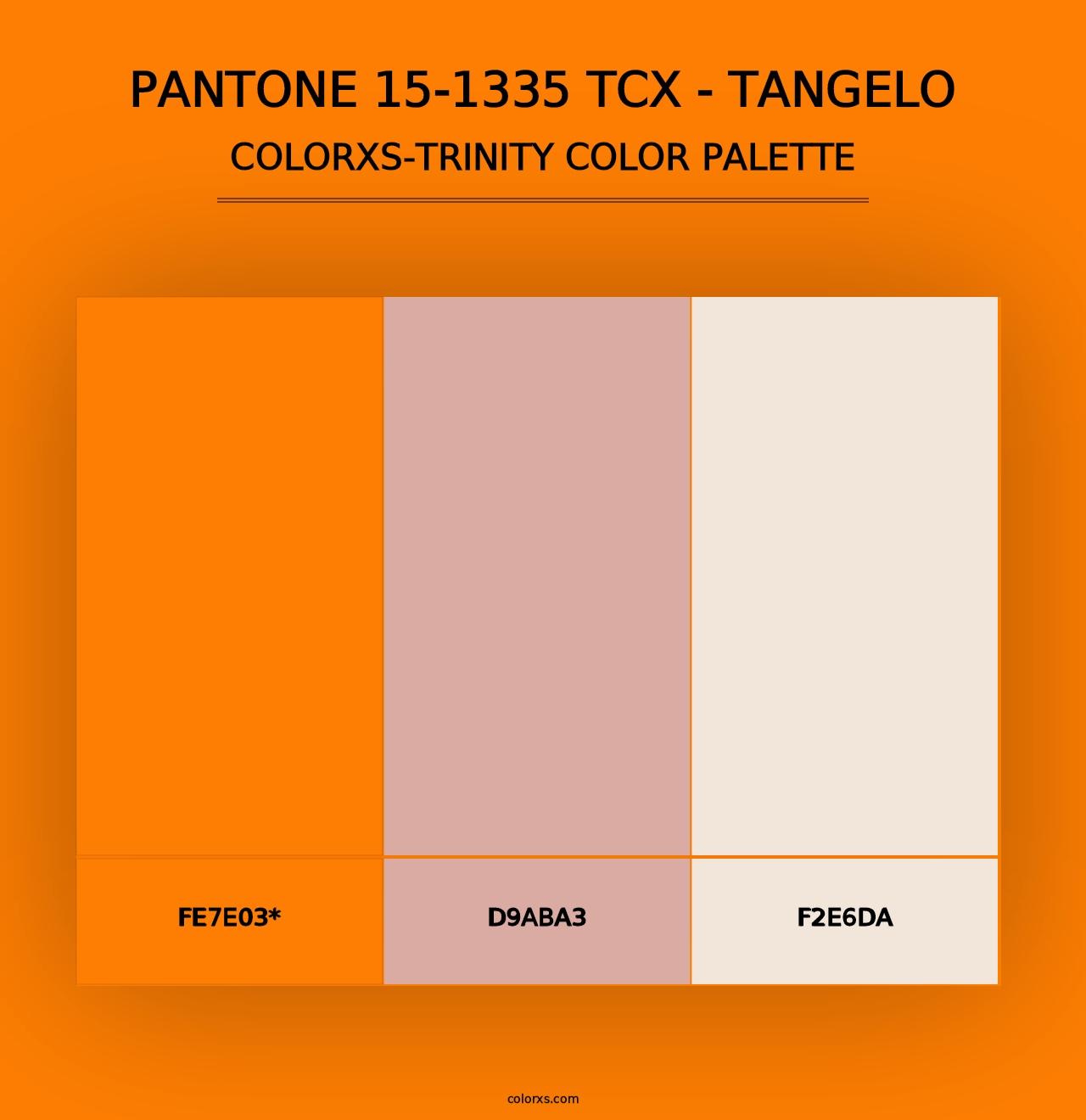 PANTONE 15-1335 TCX - Tangelo - Colorxs Trinity Palette