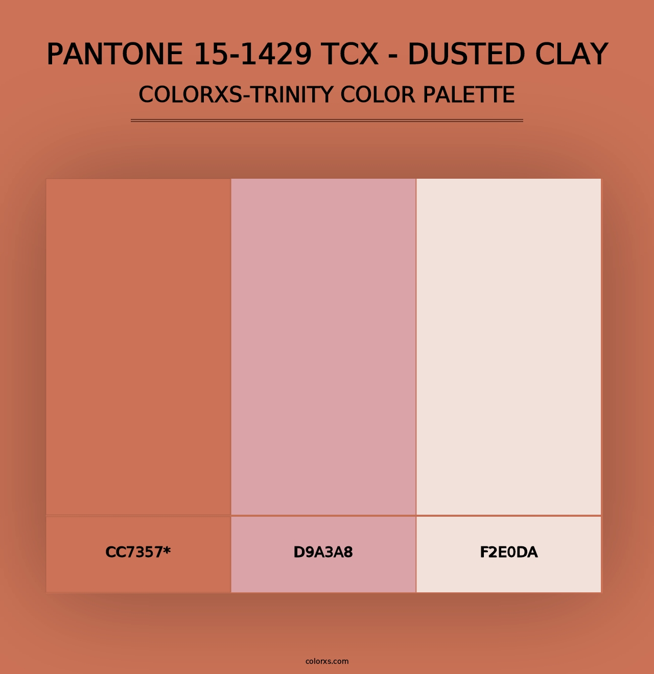 PANTONE 15-1429 TCX - Dusted Clay - Colorxs Trinity Palette