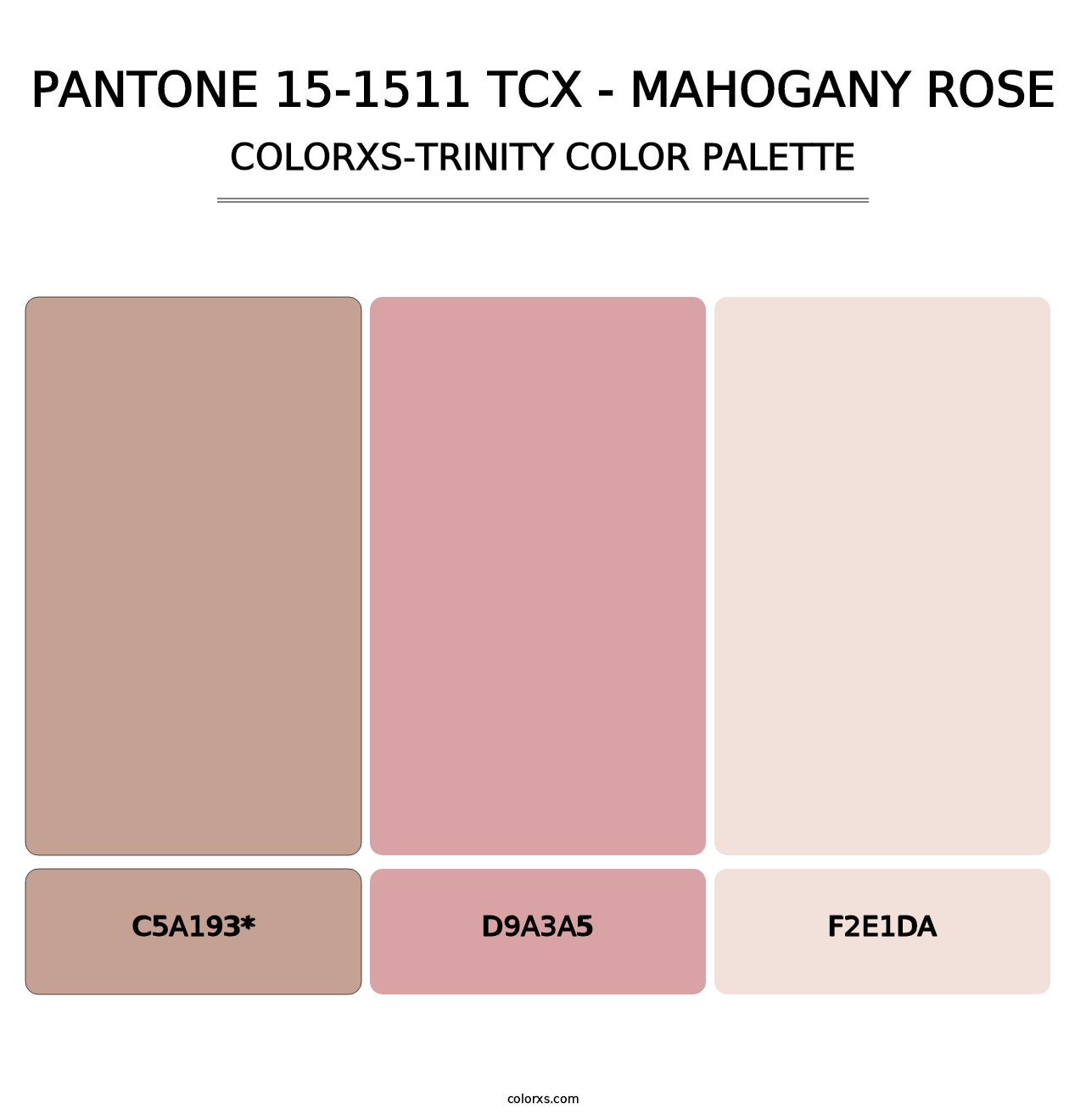 PANTONE 15-1511 TCX - Mahogany Rose - Colorxs Trinity Palette