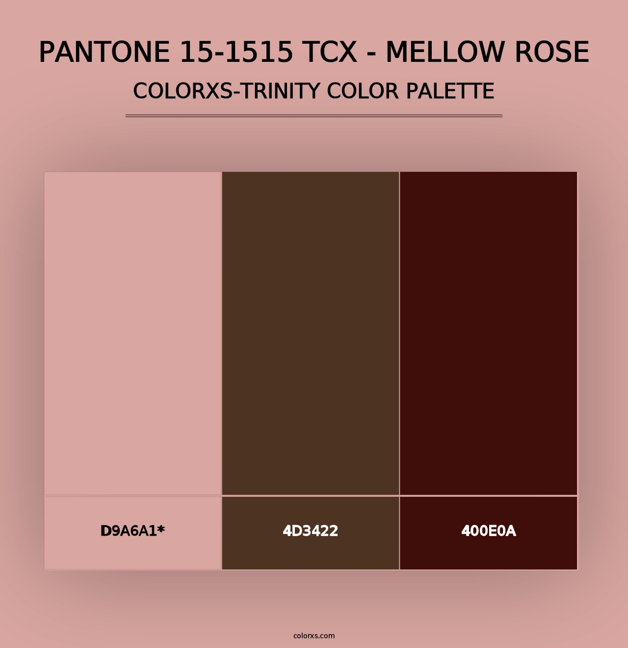 PANTONE 15-1515 TCX - Mellow Rose - Colorxs Trinity Palette