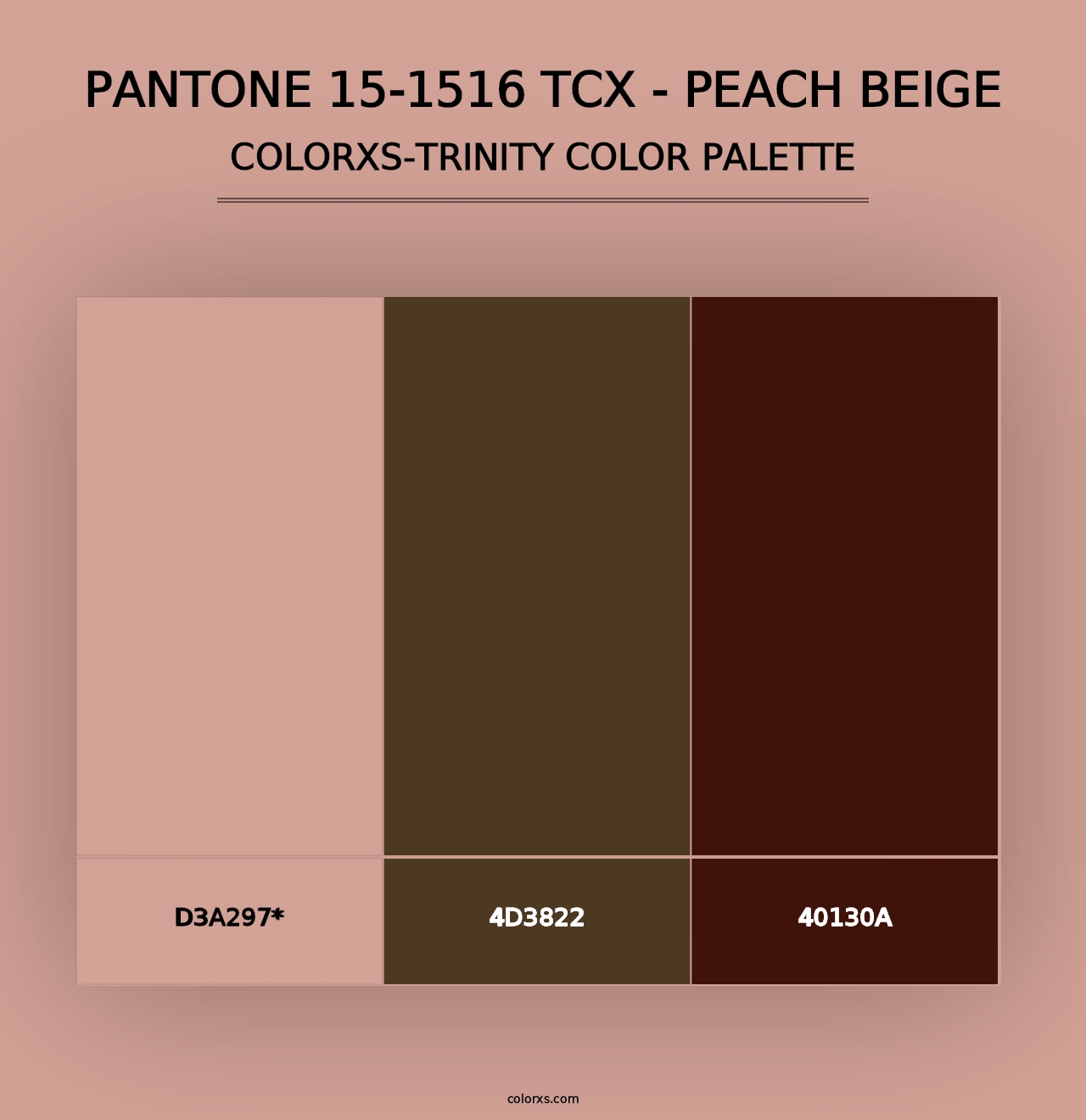 PANTONE 15-1516 TCX - Peach Beige - Colorxs Trinity Palette