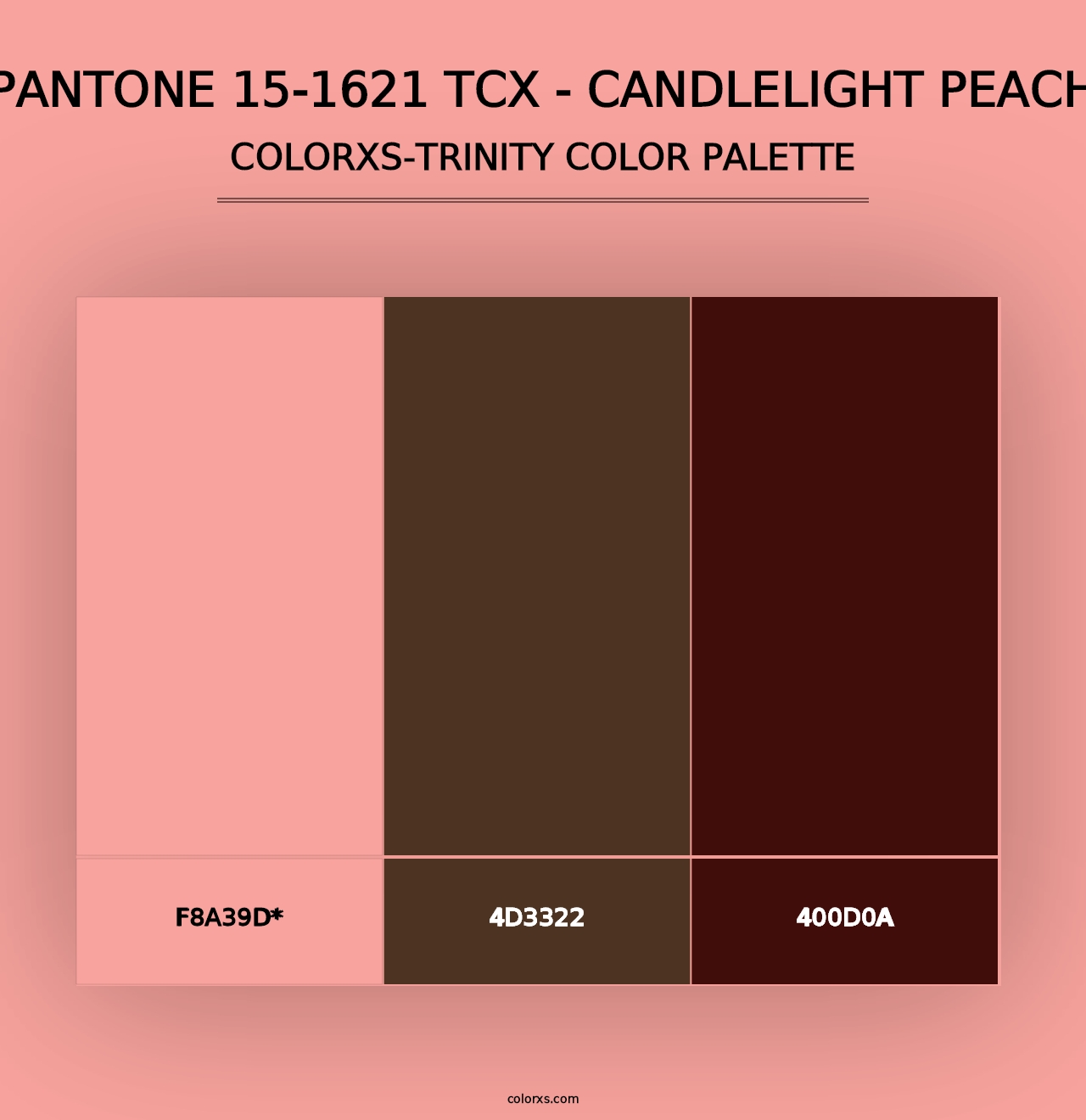 PANTONE 15-1621 TCX - Candlelight Peach - Colorxs Trinity Palette