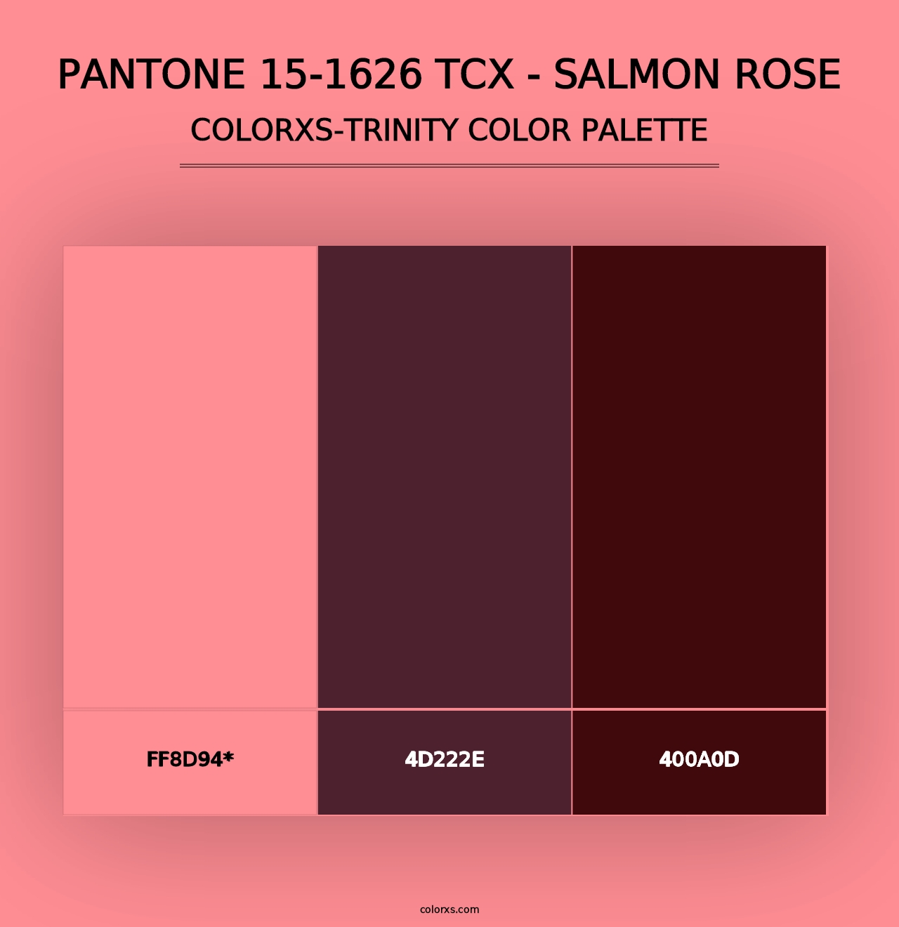 PANTONE 15-1626 TCX - Salmon Rose - Colorxs Trinity Palette