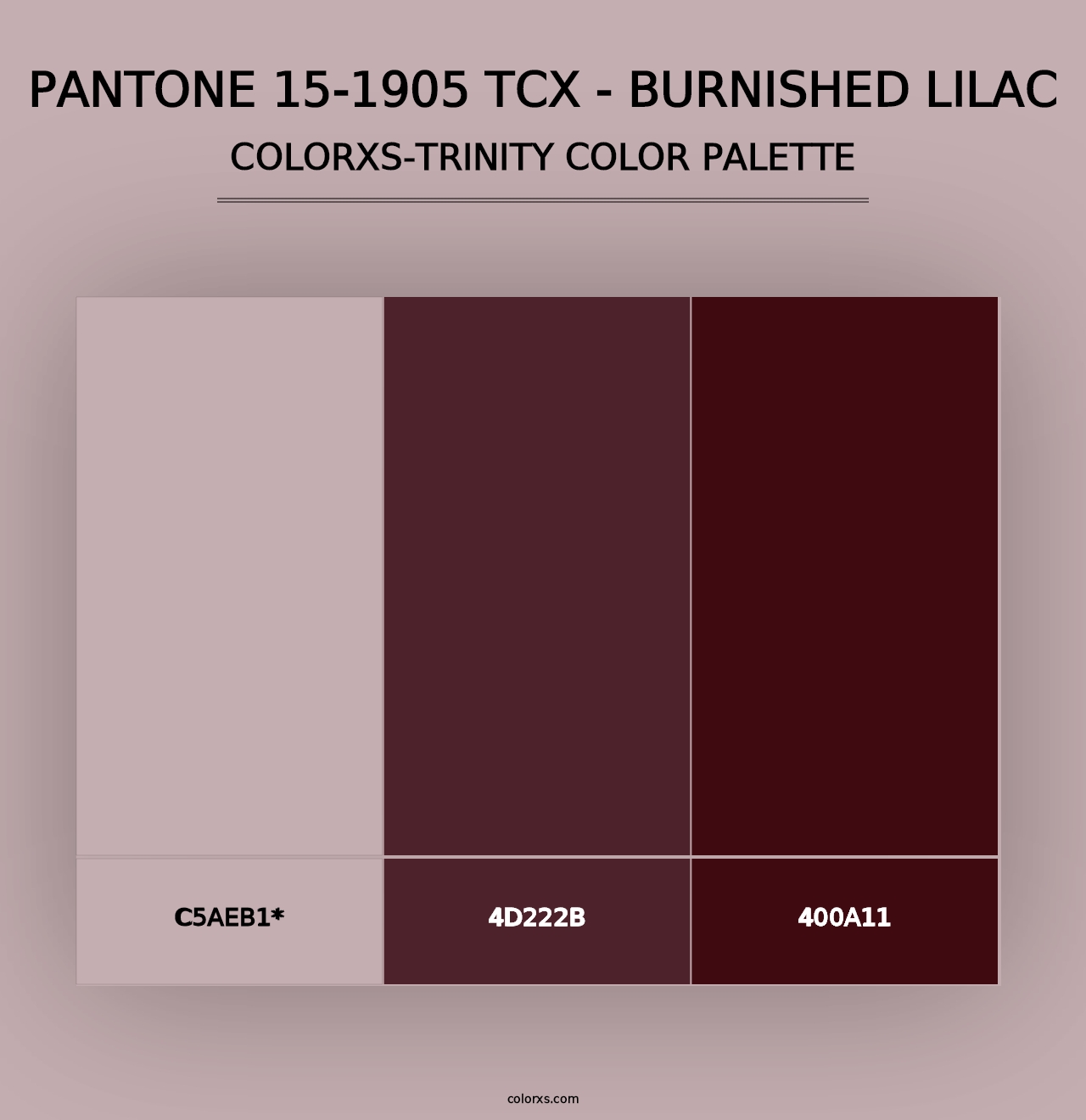 PANTONE 15-1905 TCX - Burnished Lilac - Colorxs Trinity Palette