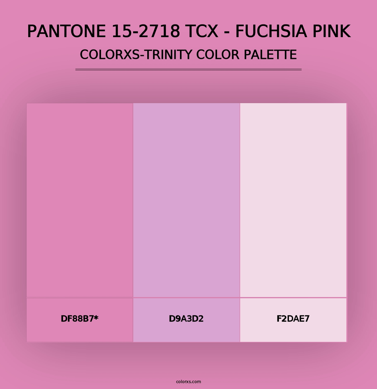 PANTONE 15-2718 TCX - Fuchsia Pink - Colorxs Trinity Palette