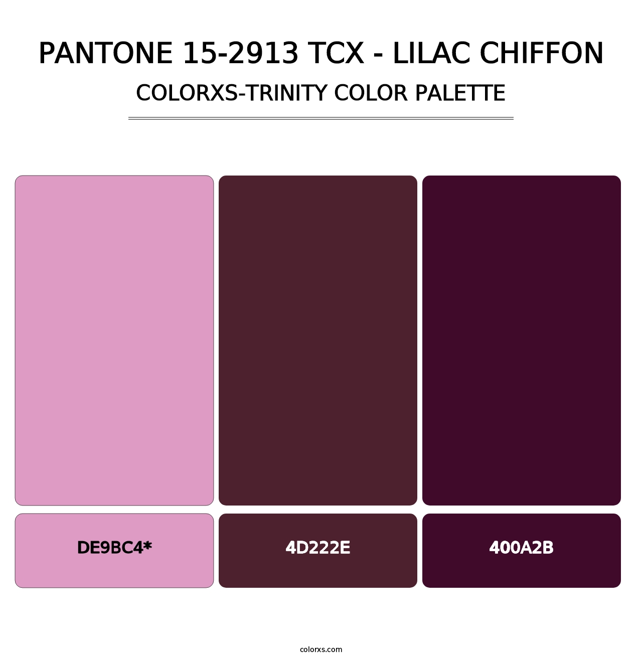 PANTONE 15-2913 TCX - Lilac Chiffon - Colorxs Trinity Palette